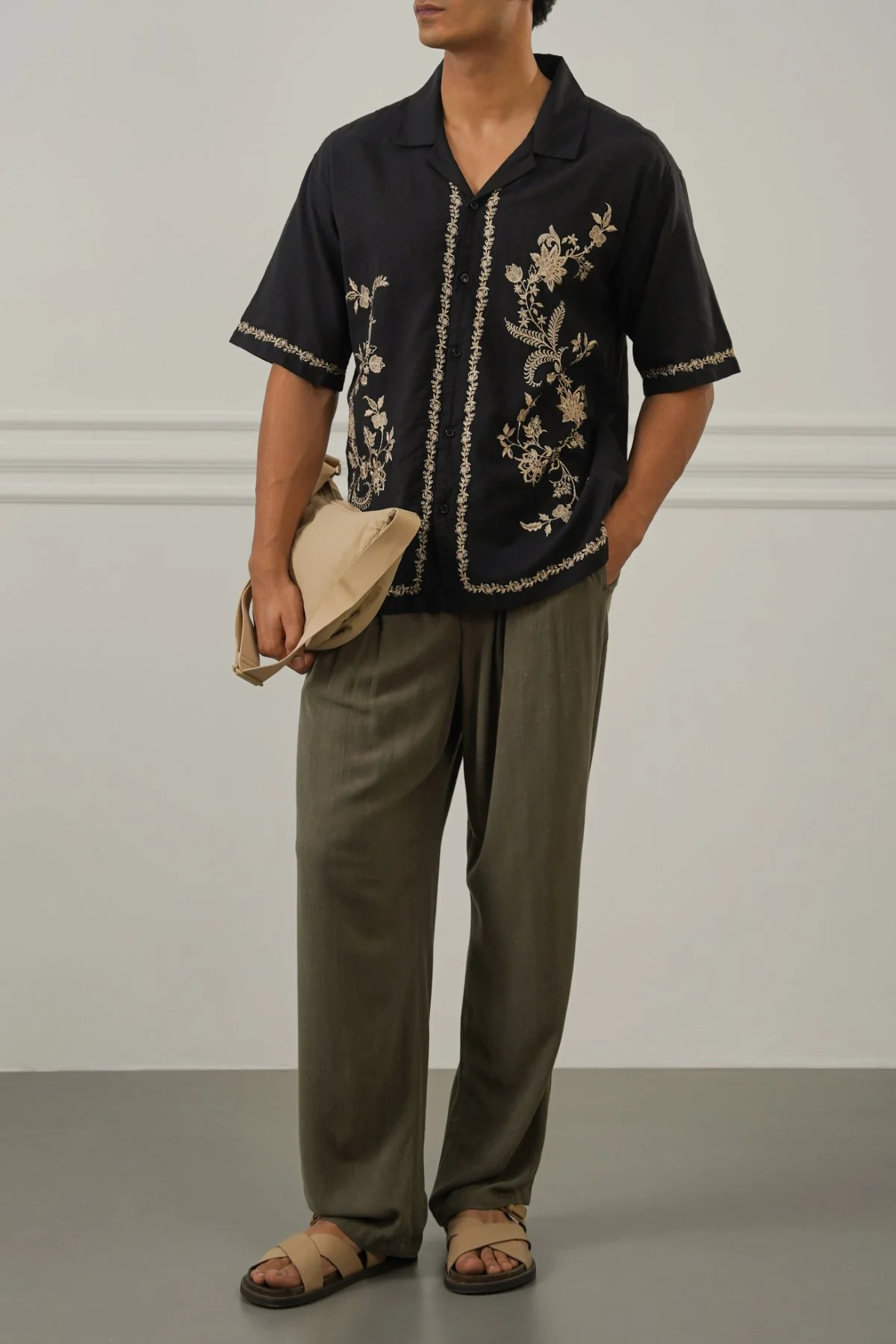 ASYMMETRIC EMBROIDERED SHIRT - Image 3