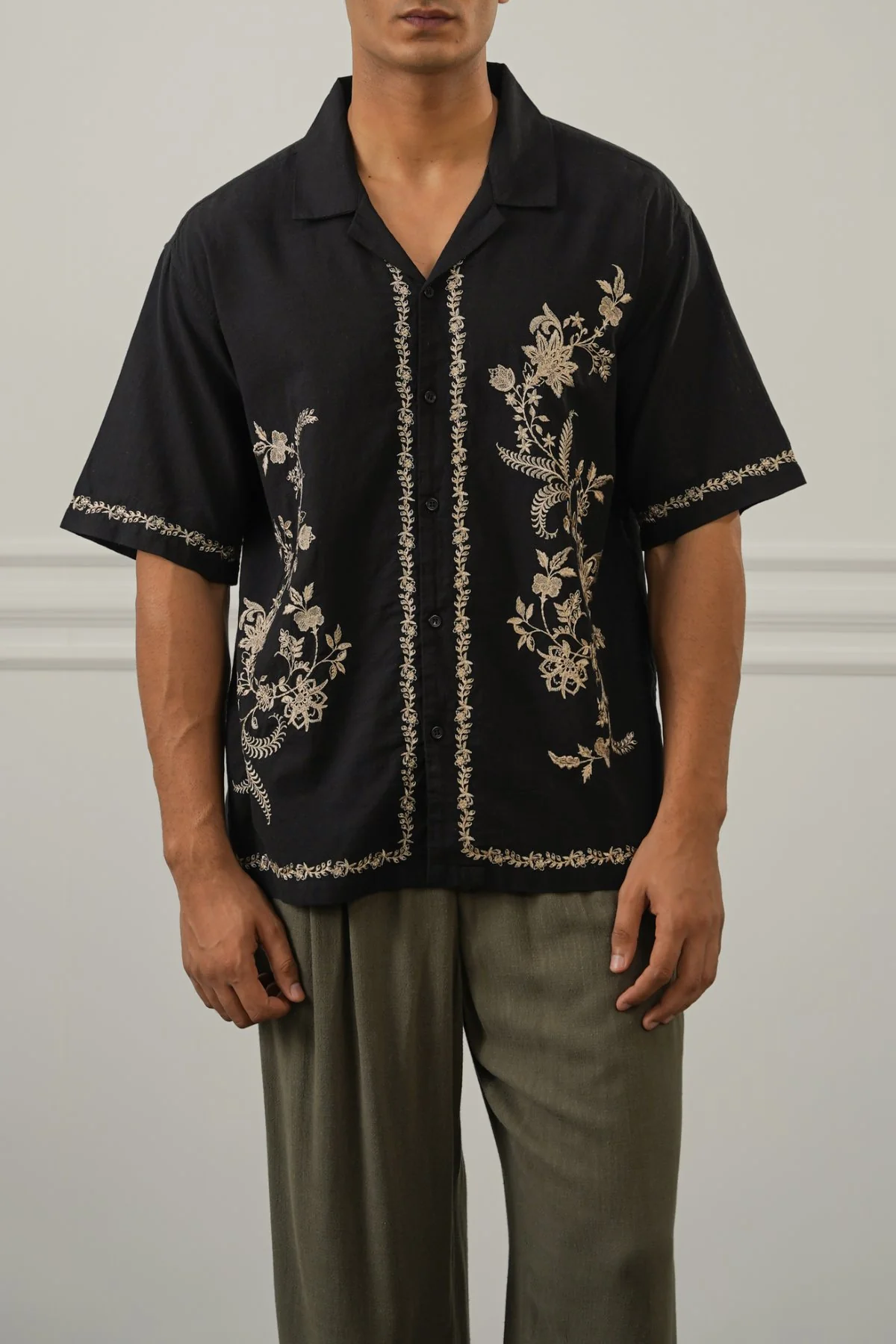 ASYMMETRIC EMBROIDERED SHIRT - Image 6