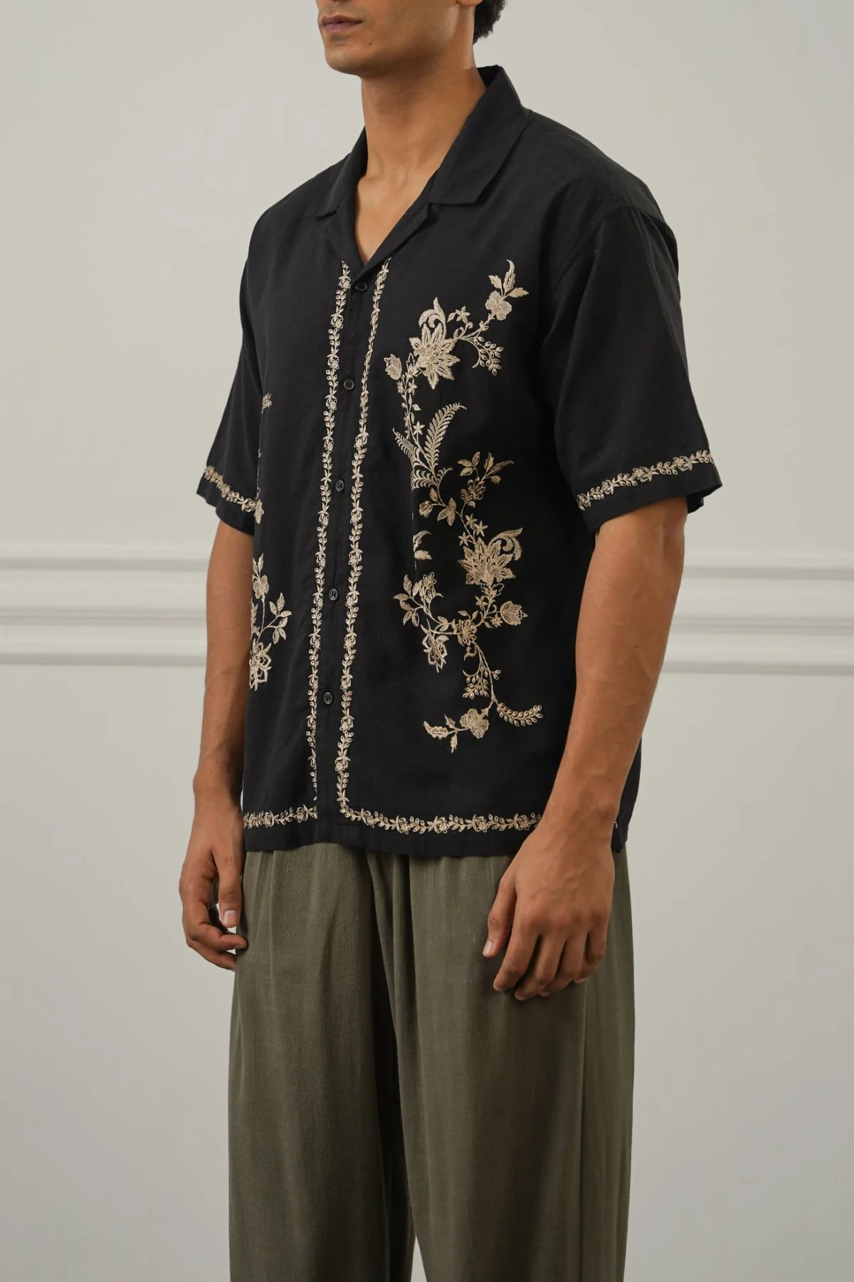 ASYMMETRIC EMBROIDERED SHIRT - Image 7