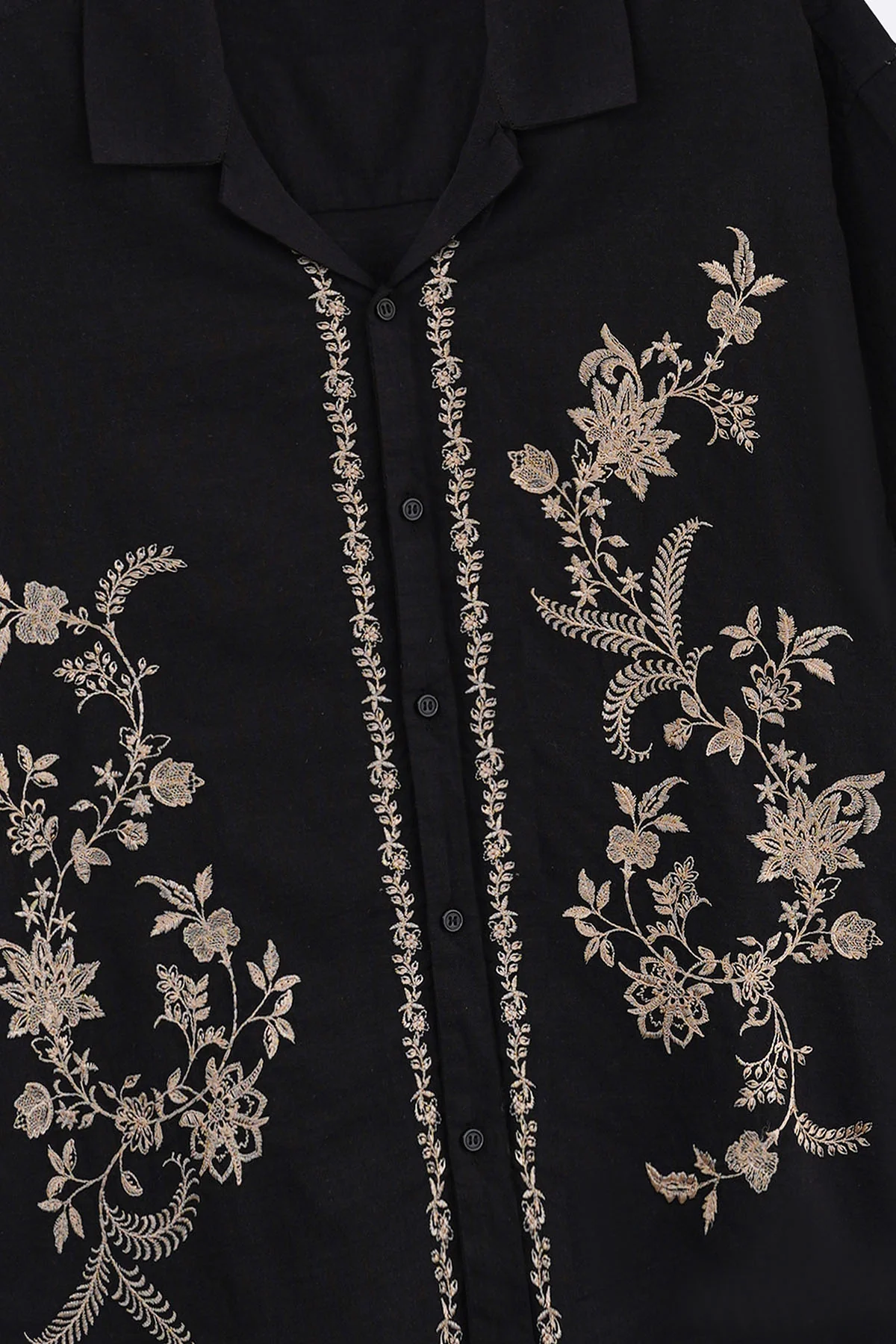 ASYMMETRIC EMBROIDERED SHIRT - Image 8