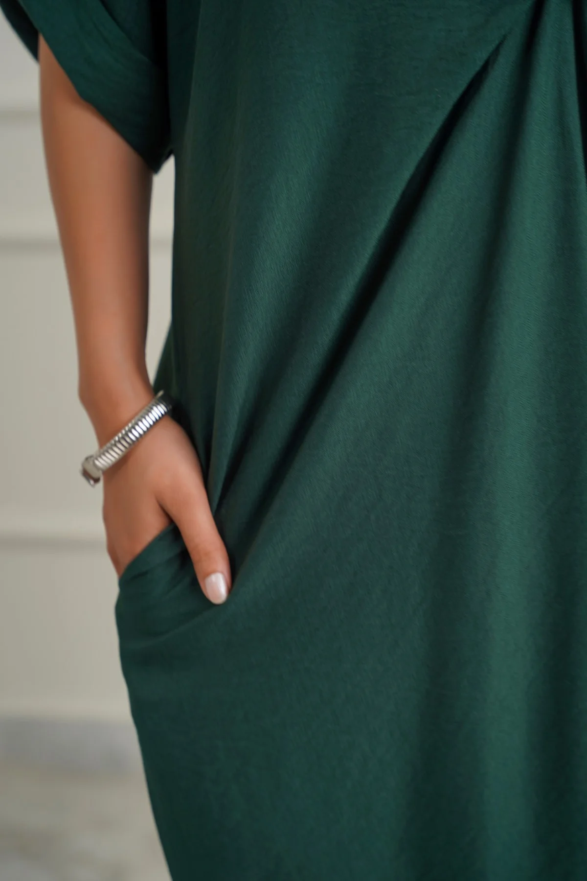 ASYMMETRICAL RUCHED DRESS - Image 3