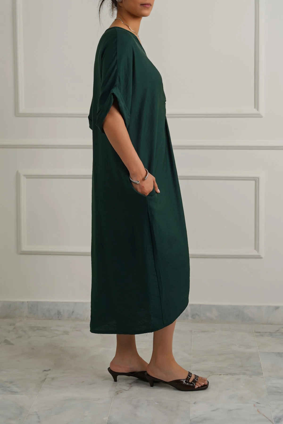 ASYMMETRICAL RUCHED DRESS - Image 5