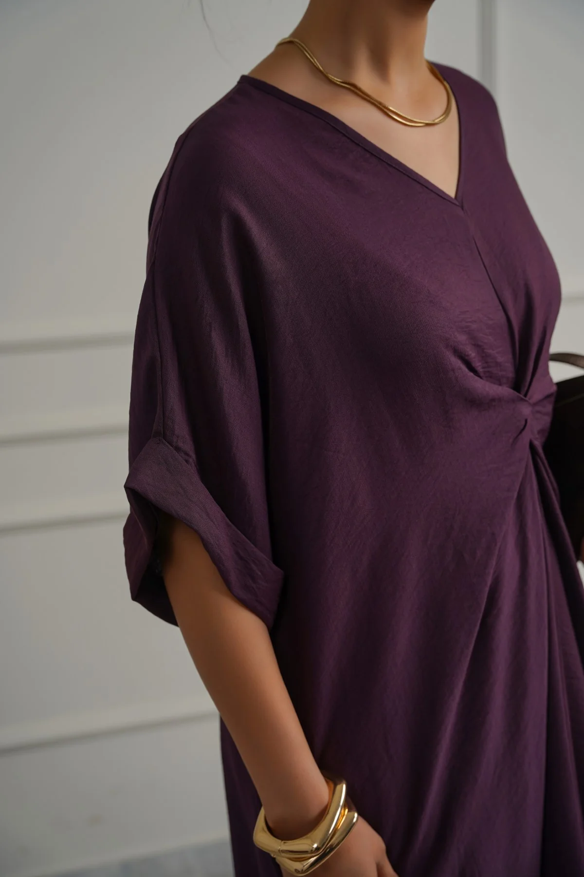 ASYMMETRICAL RUCHED DRESS - Image 4