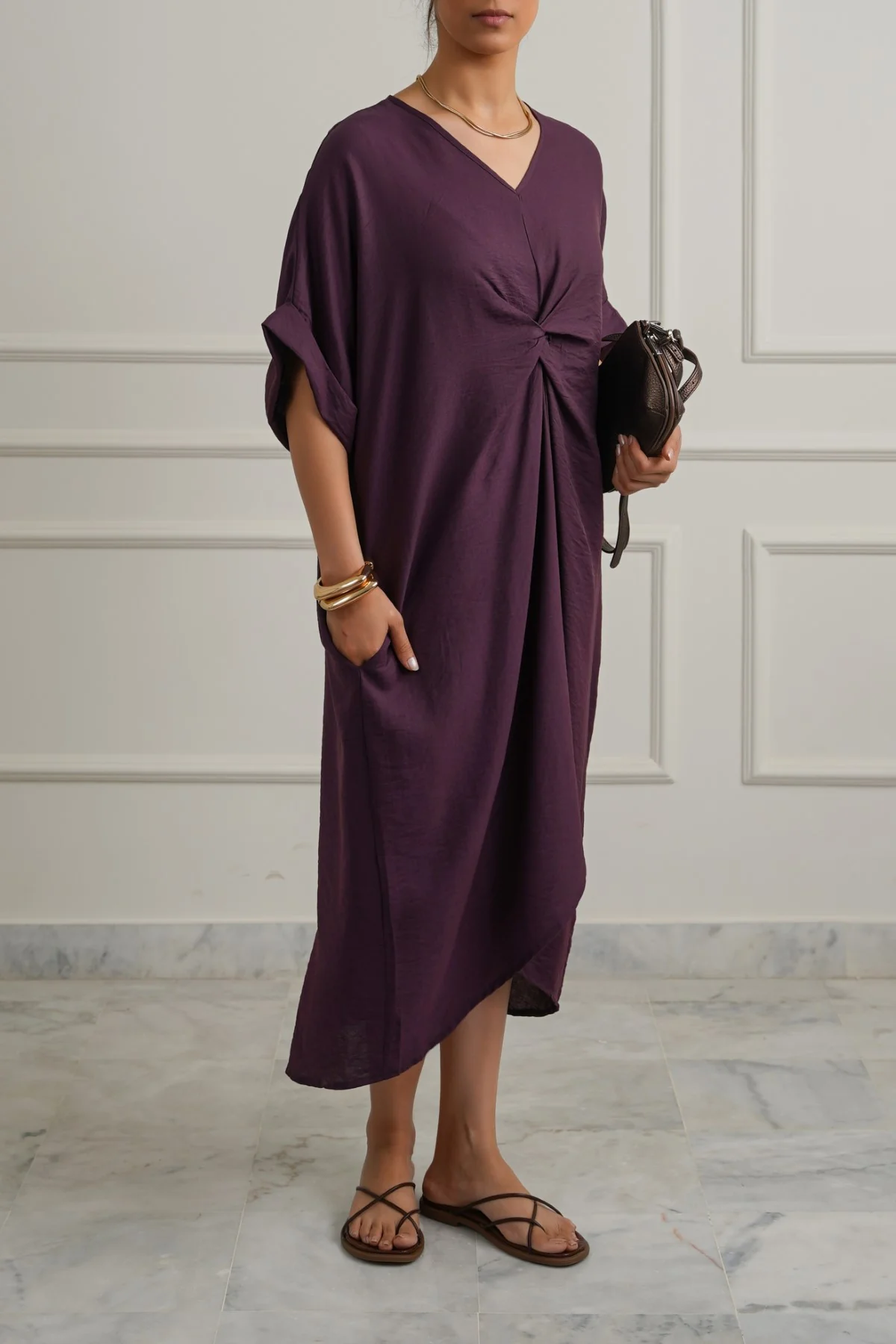 ASYMMETRICAL RUCHED DRESS - Image 6