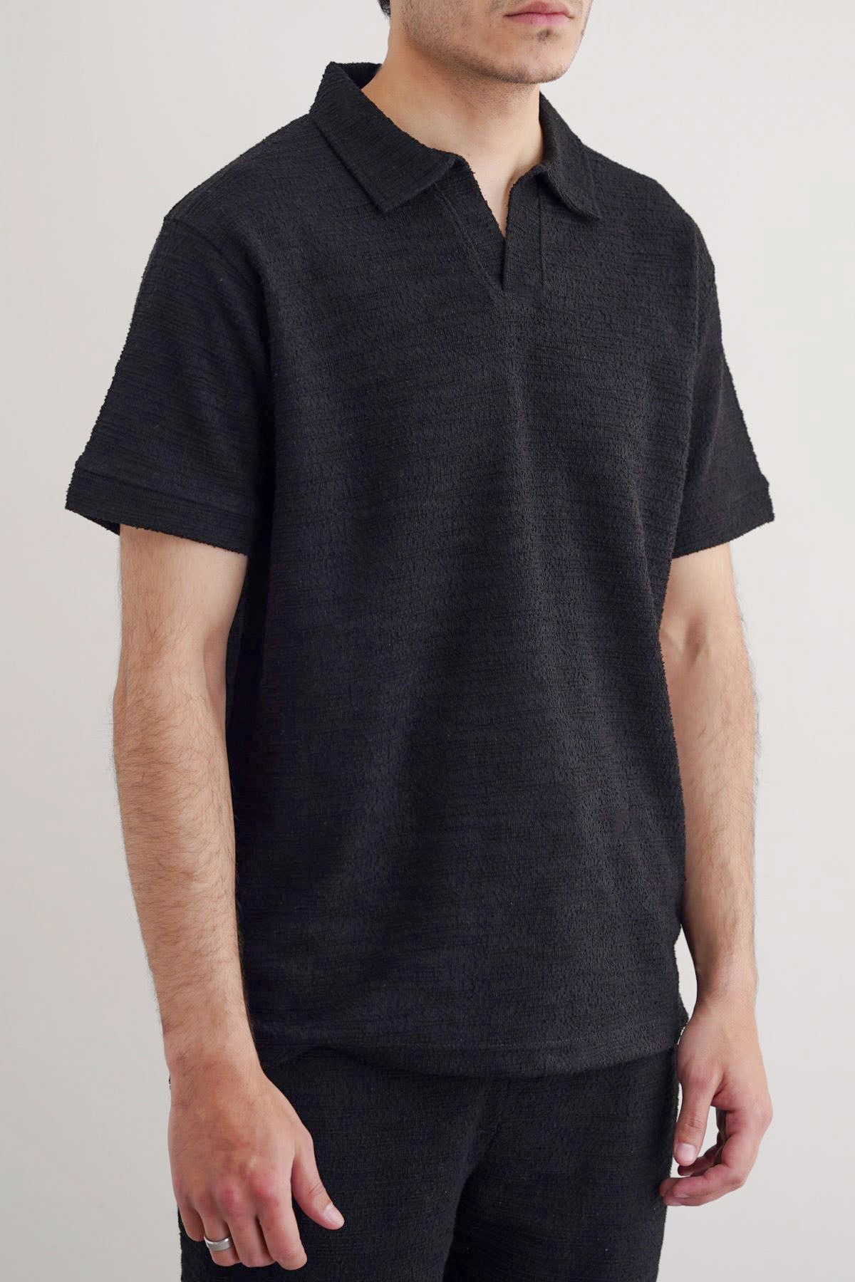 BOUCLE-KNIT POLO