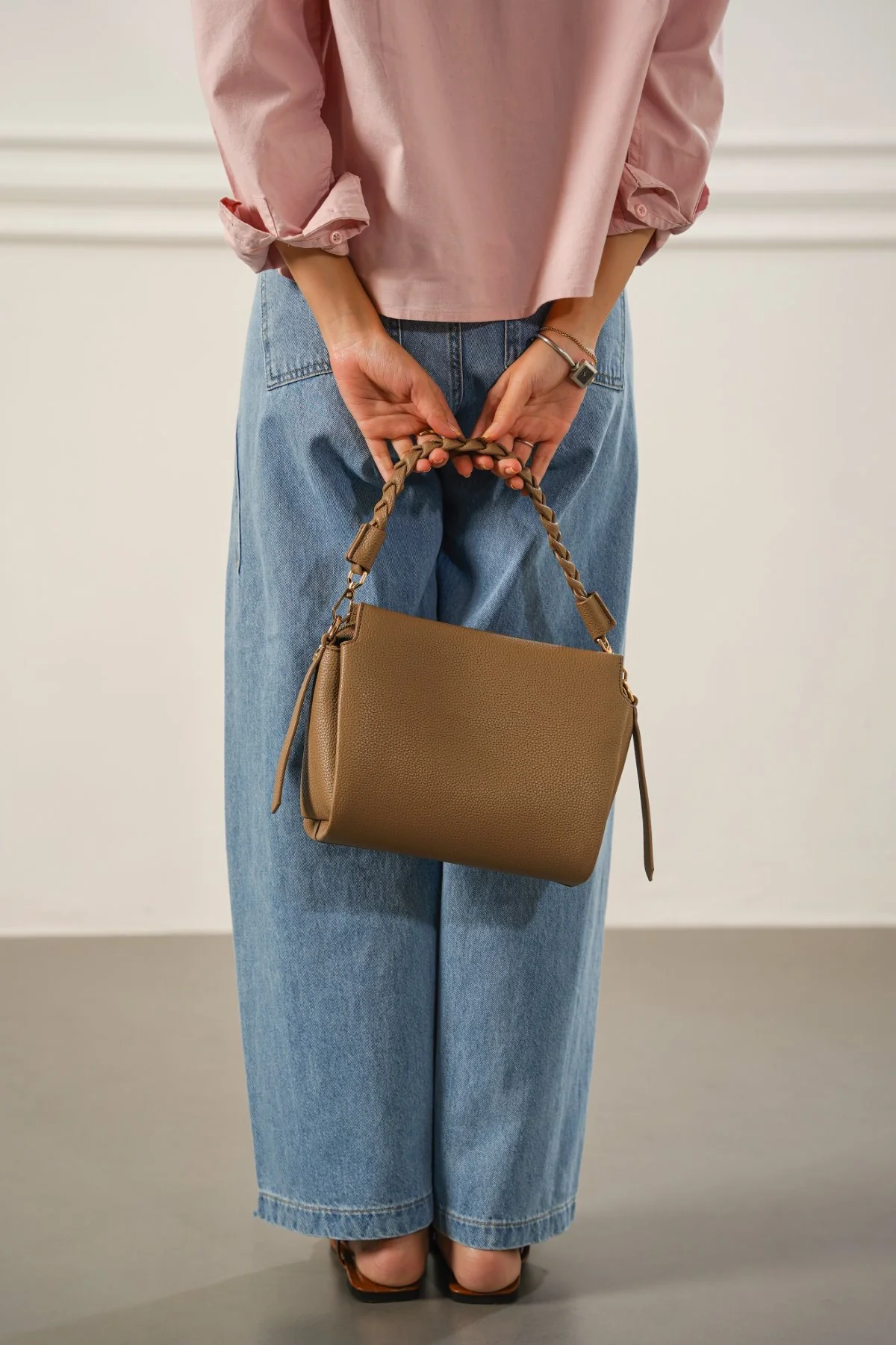 BRAIDED TOP HANDLE BAG - Image 5