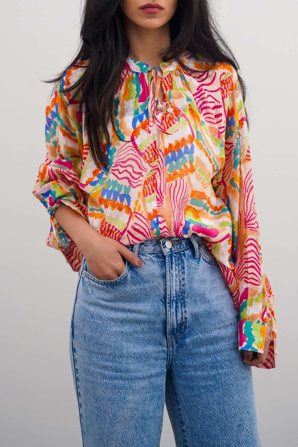 CACTUS SILK BLOUSE - Image 3