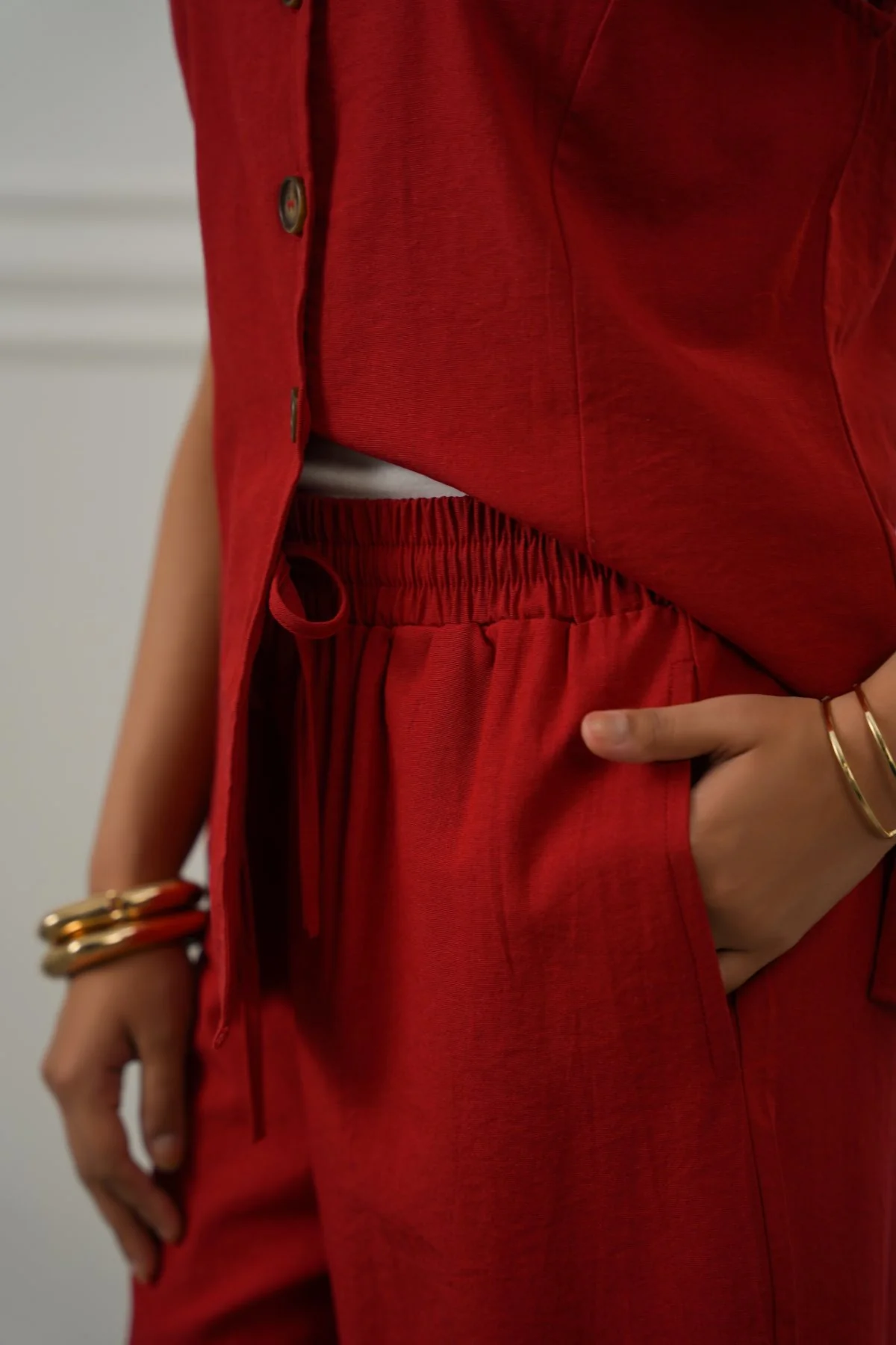 CASUAL COTTON MIX CULOTTES - Image 4
