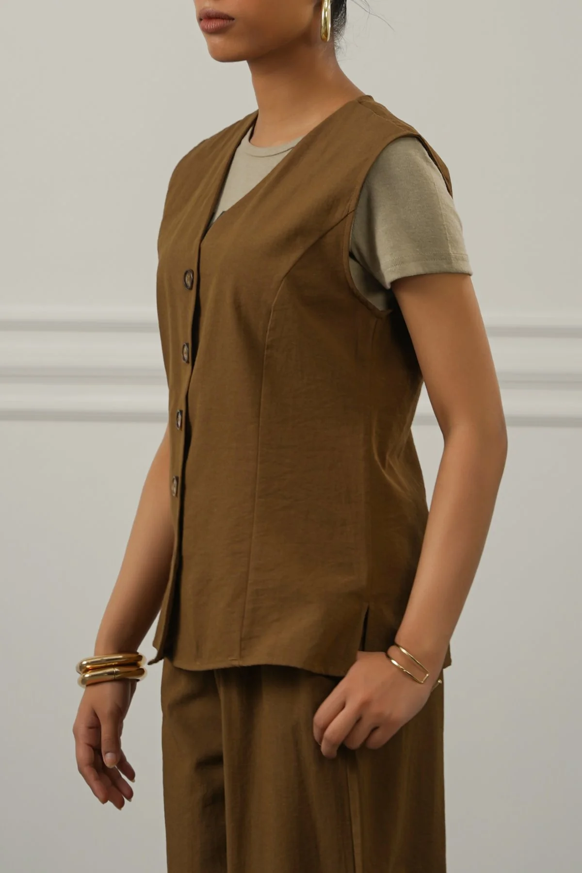 CASUAL COTTON MIX VEST