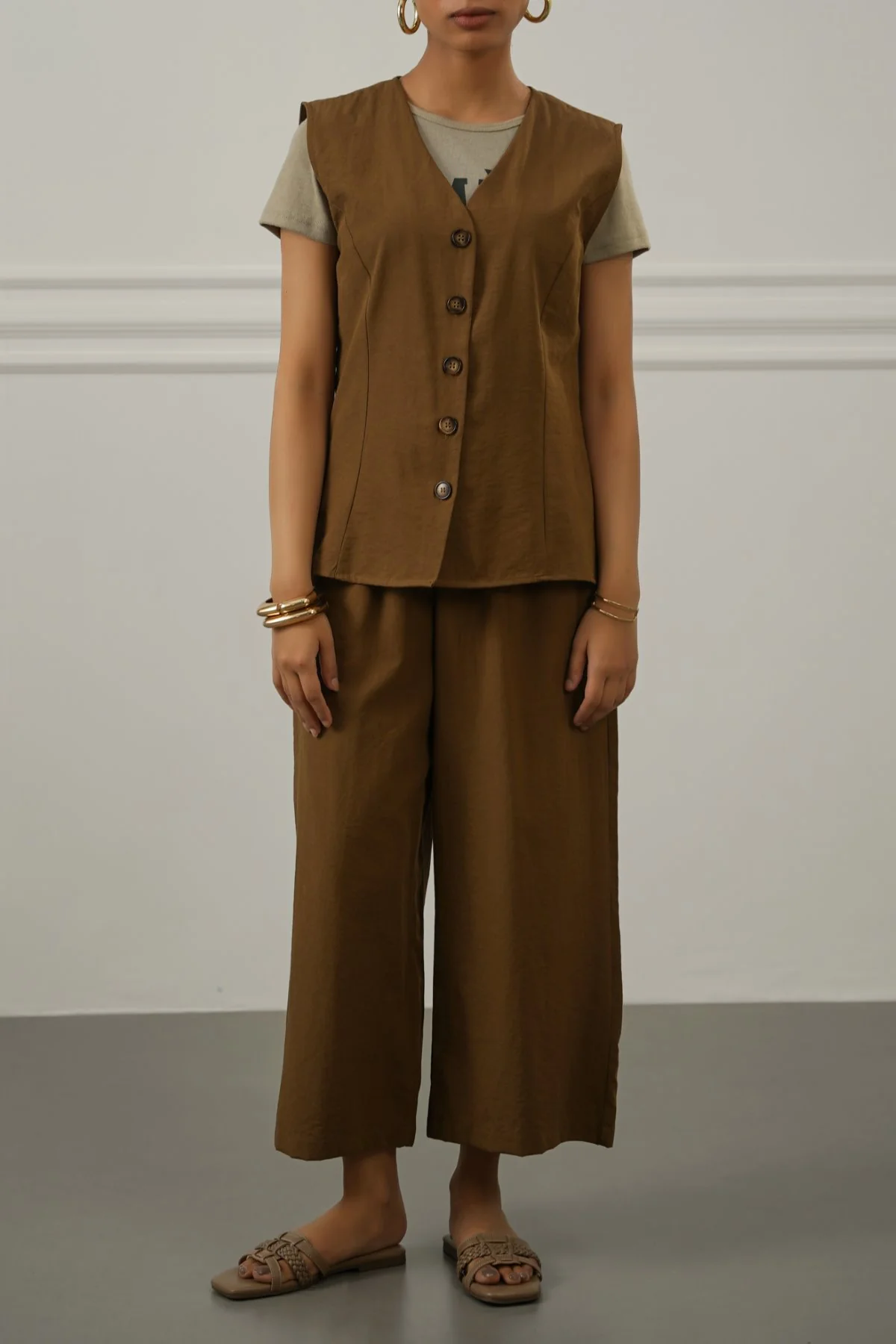 CASUAL COTTON MIX VEST - Image 3
