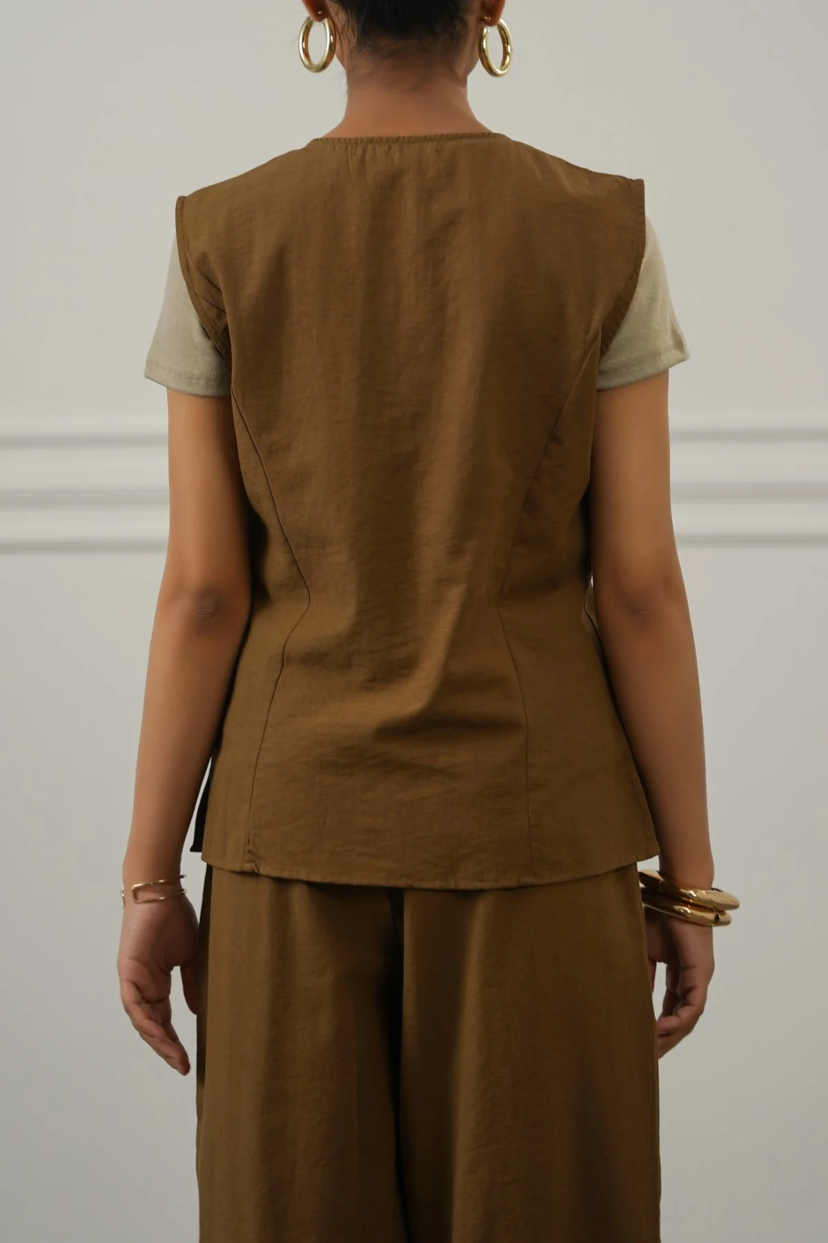CASUAL COTTON MIX VEST - Image 5