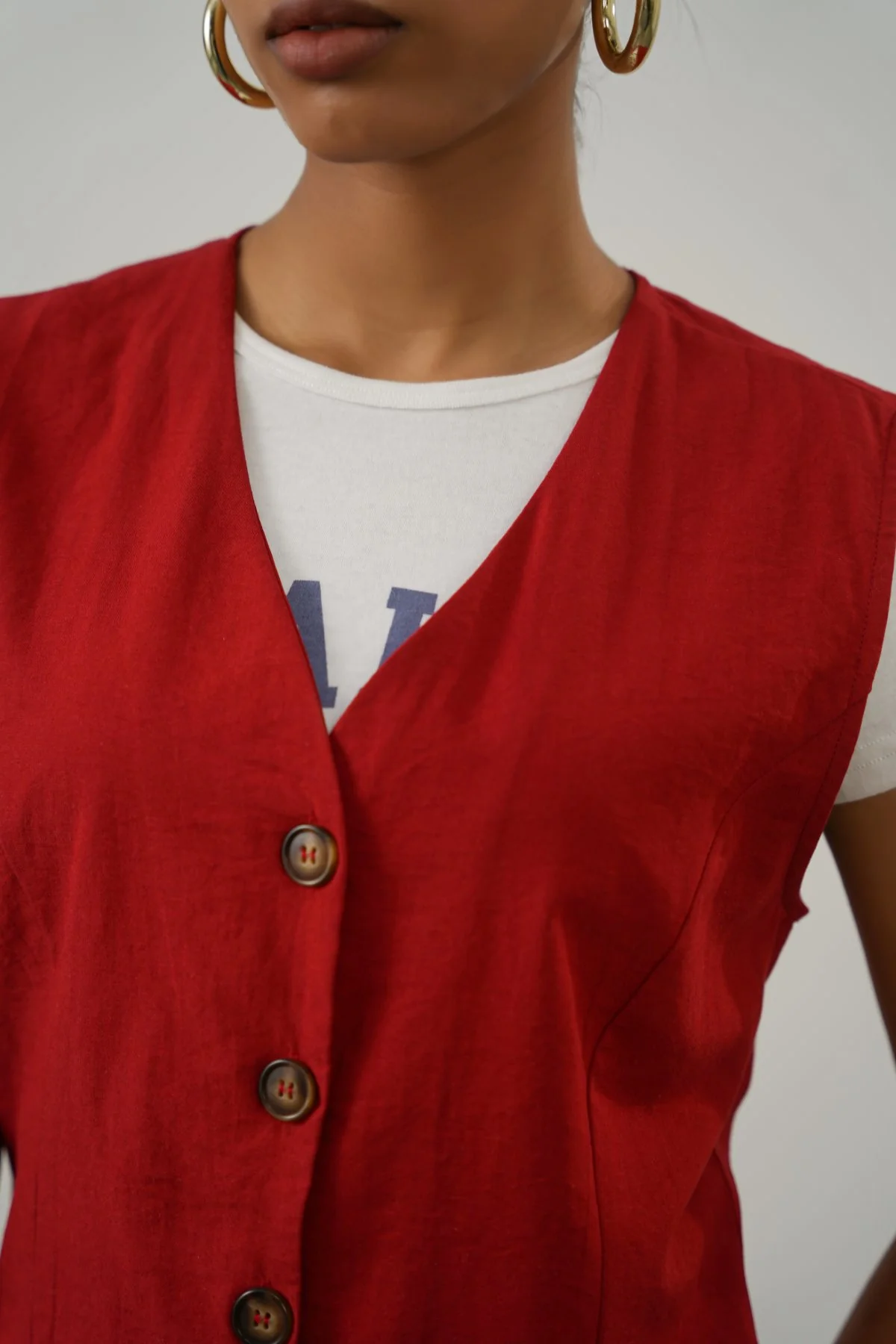 CASUAL COTTON MIX VEST - Image 4