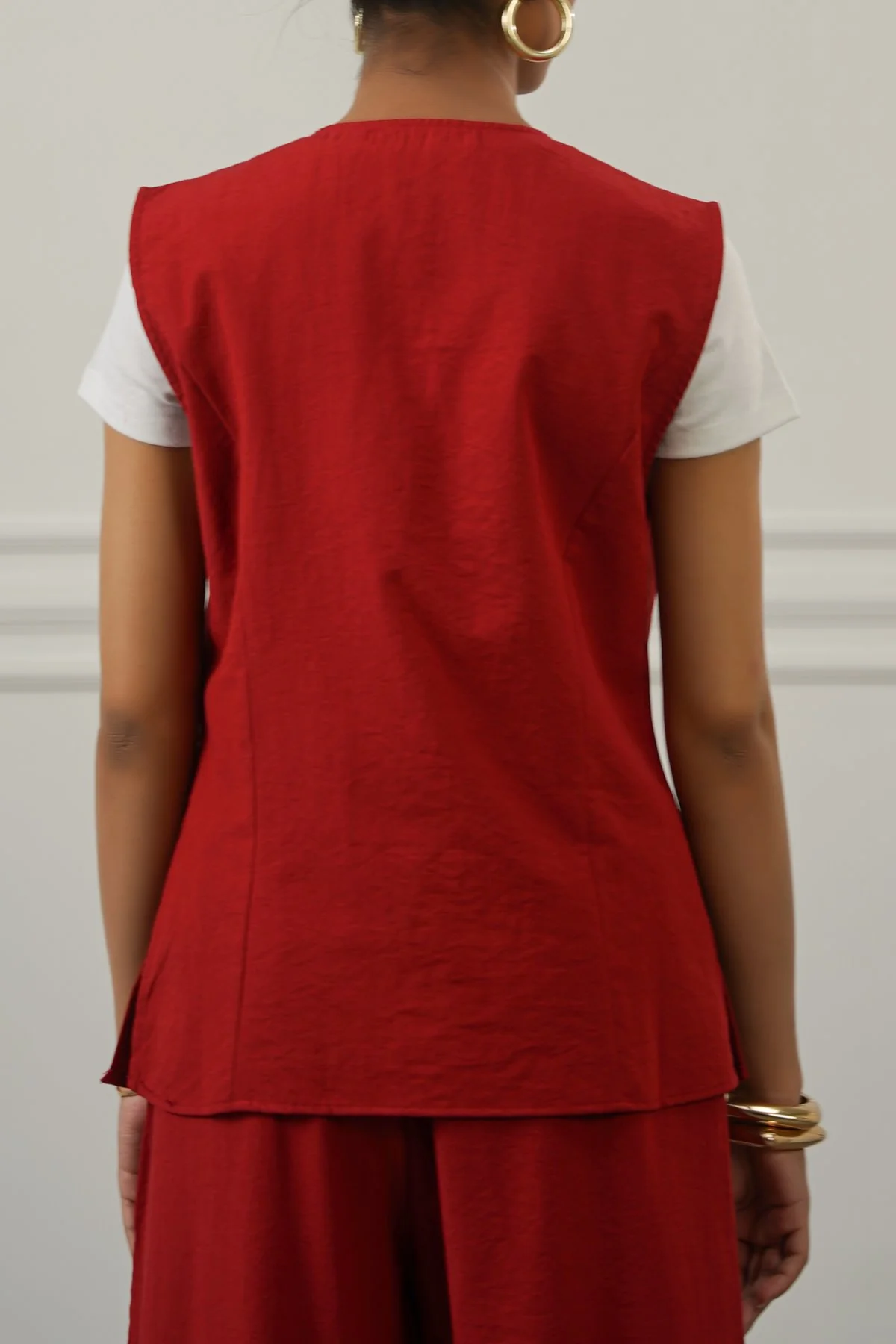 CASUAL COTTON MIX VEST - Image 5
