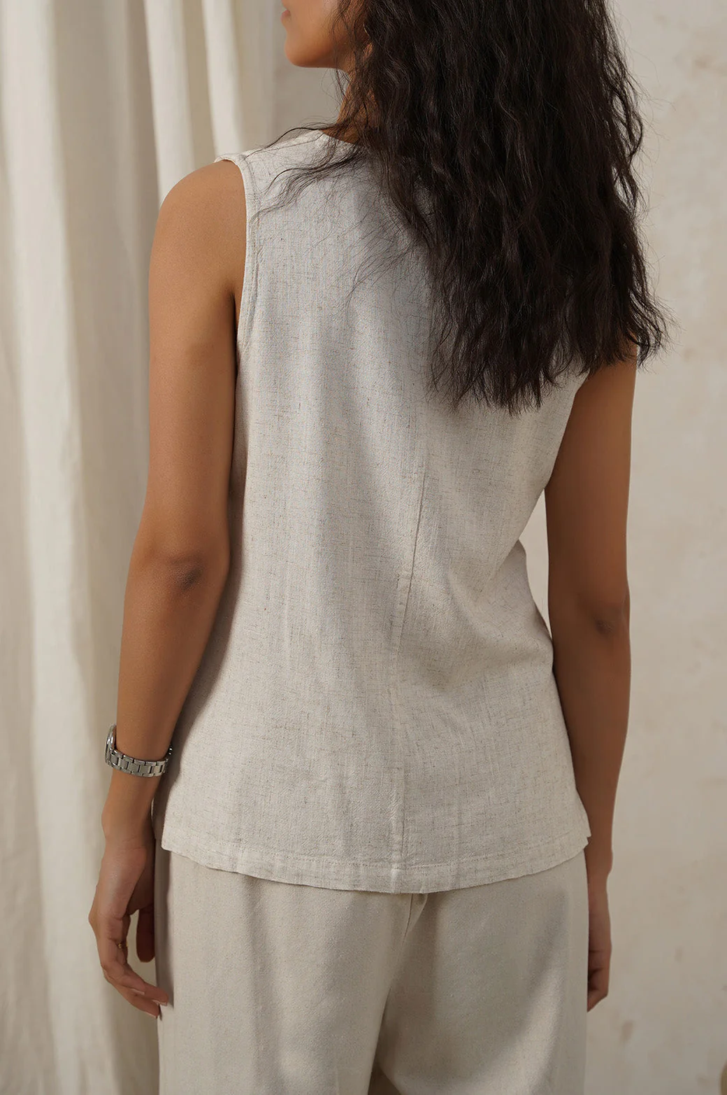 CASUAL LINEN VEST - Image 5