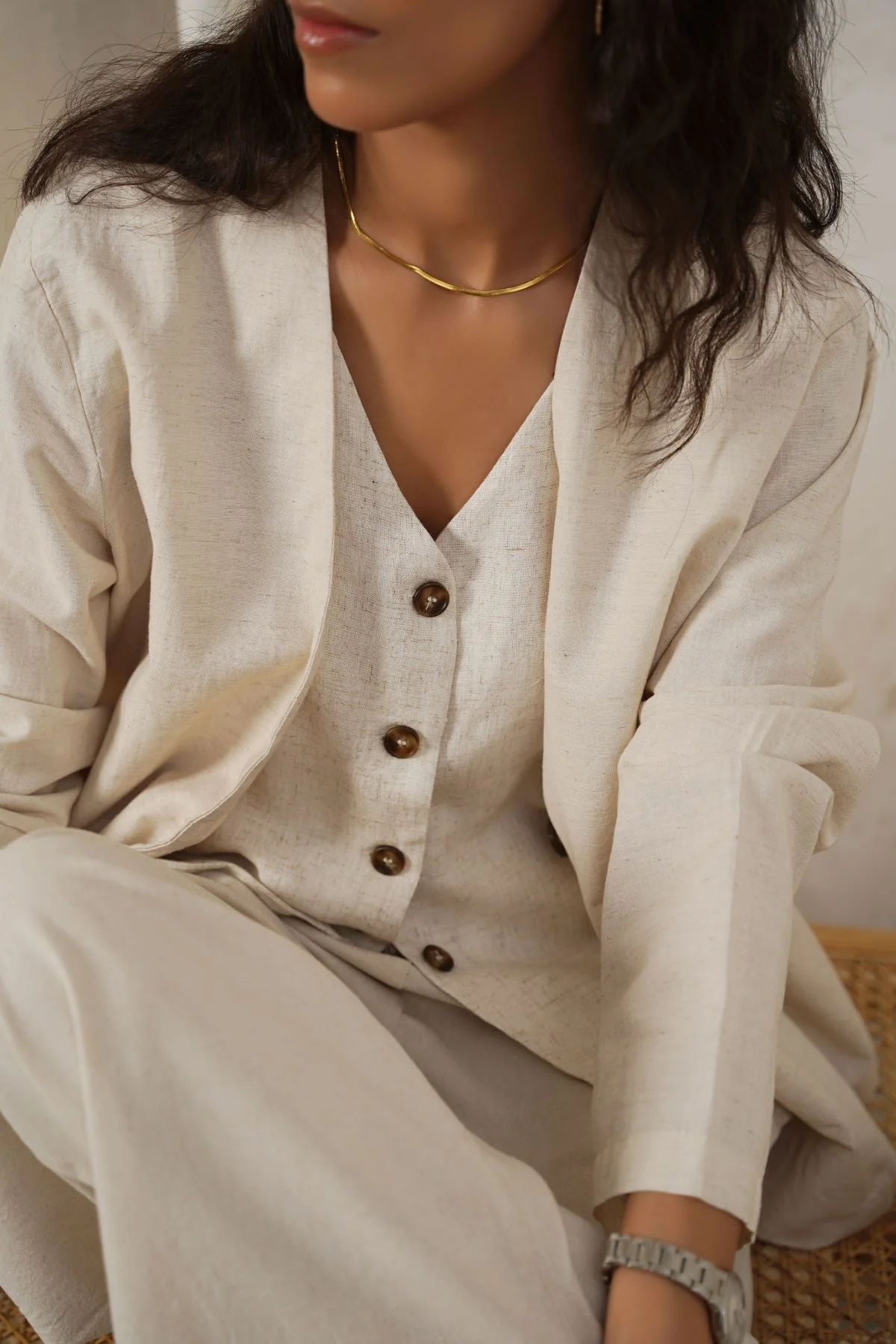 CASUAL LINEN VEST - Image 6