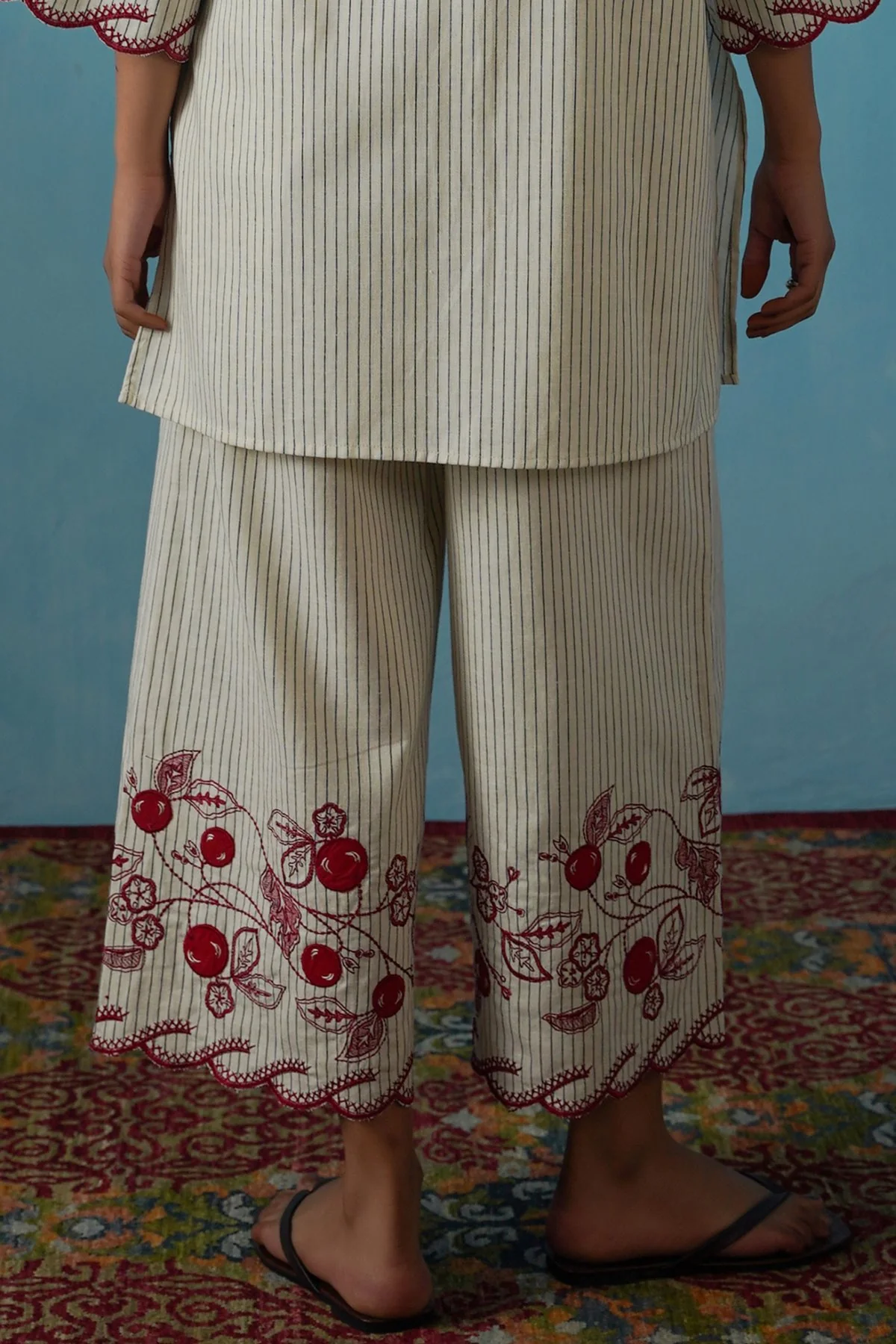 CHERRY STORY PINSTRIPE CULOTTES - Image 4