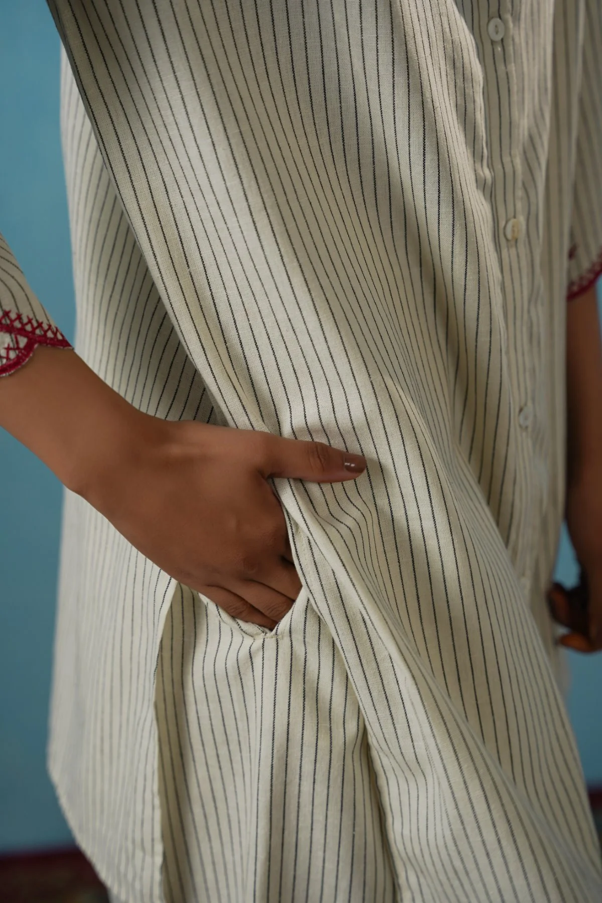 CHERRY STORY PINSTRIPE CULOTTES - Image 5
