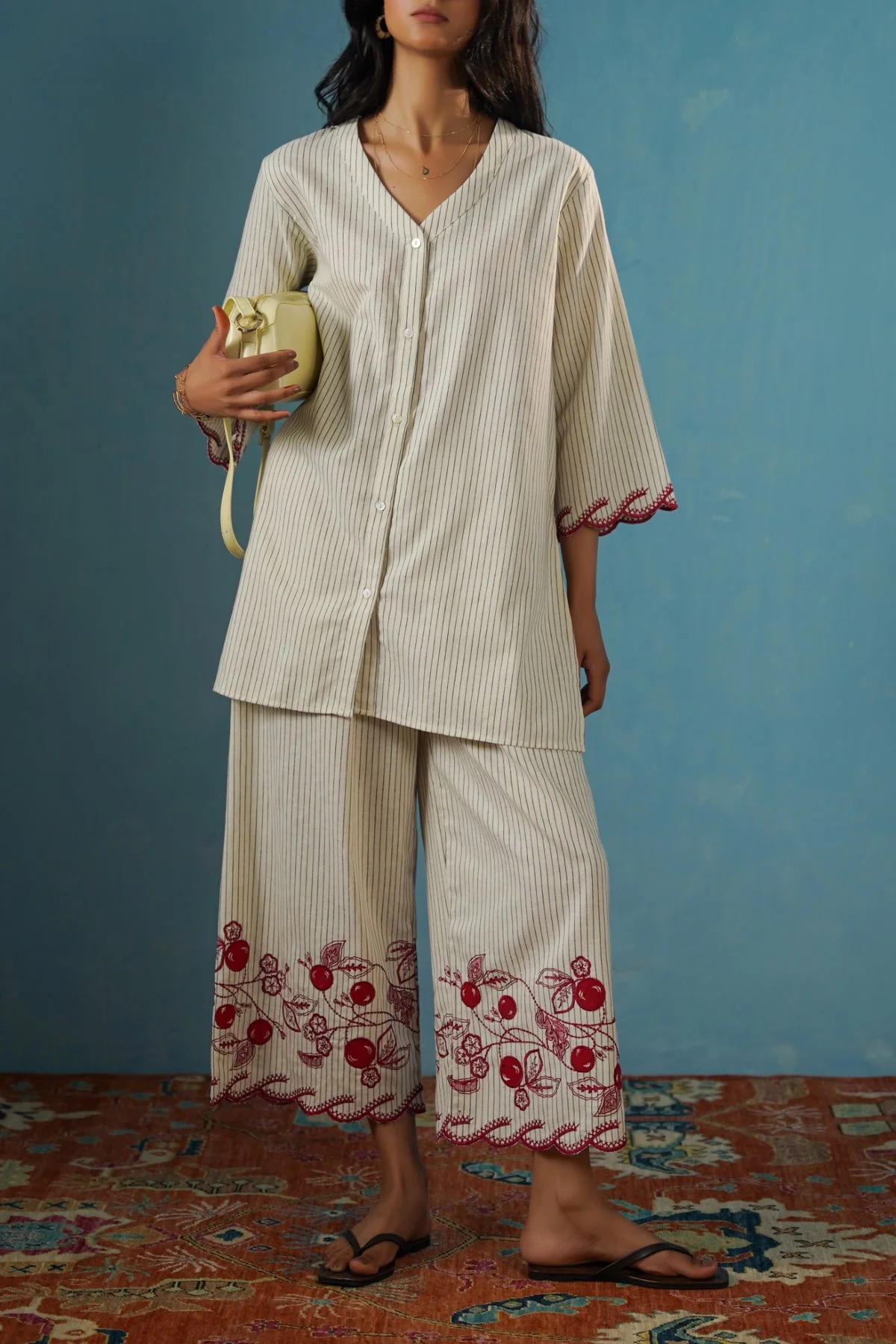 CHERRY STORY PINSTRIPE CULOTTES - Image 7
