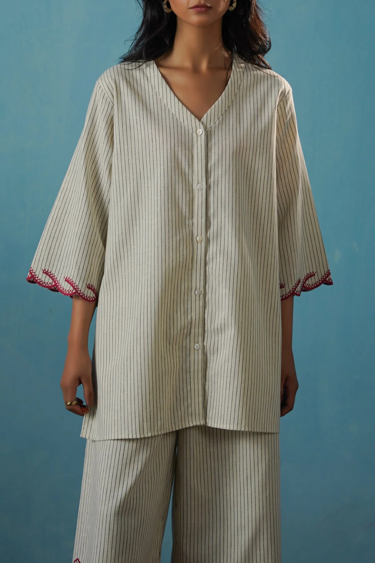 CHERRY STORY PINSTRIPE SHIRT - Image 8