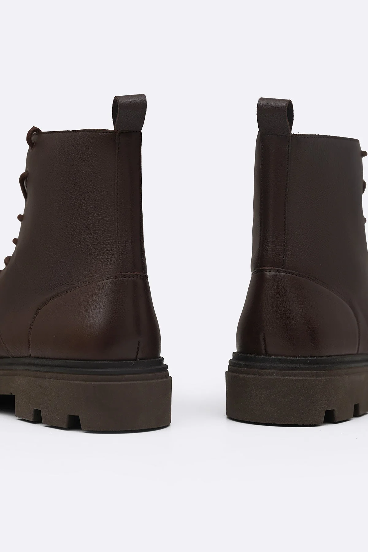 CHUNKY LEATHER BIKER BOOTS - Image 3