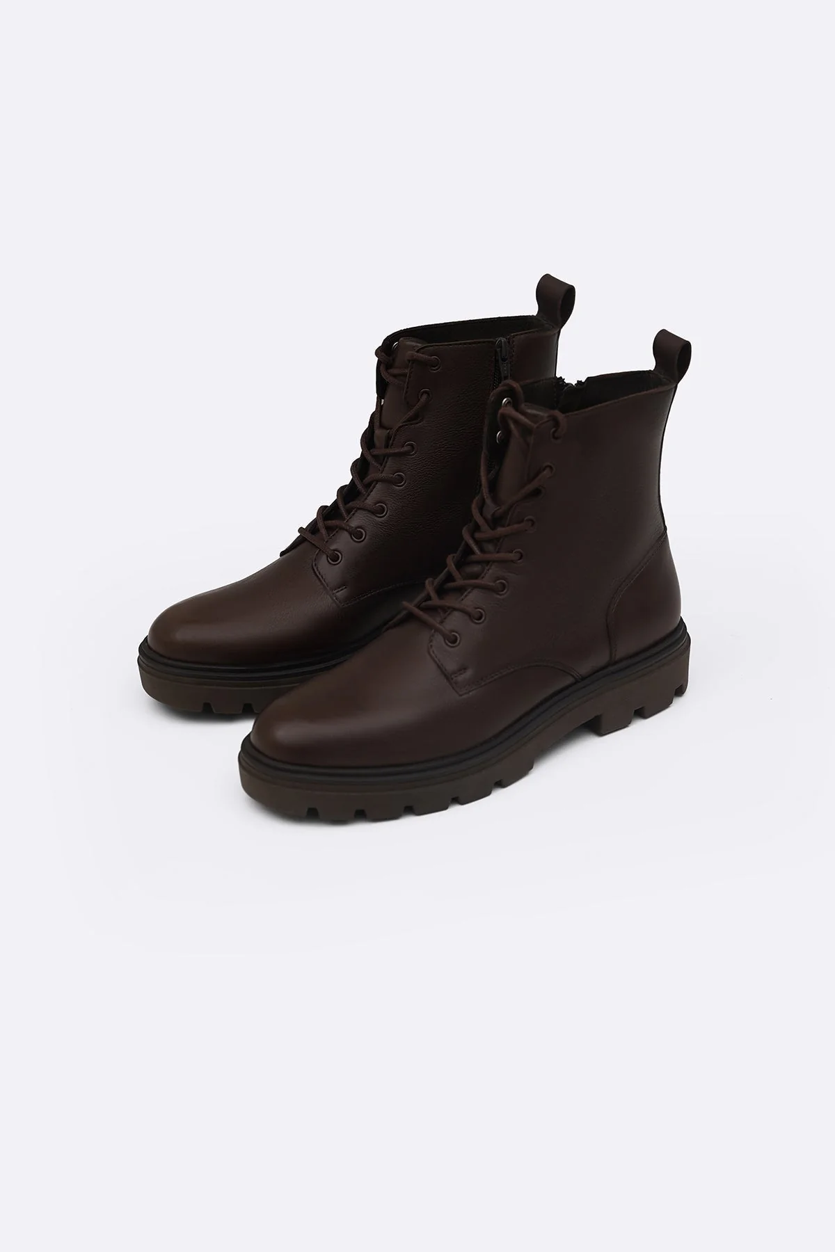 CHUNKY LEATHER BIKER BOOTS - Image 7