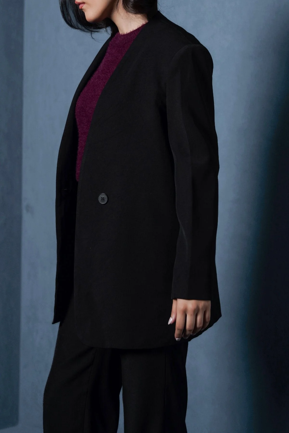 COLLARLESS BLAZER - Image 3