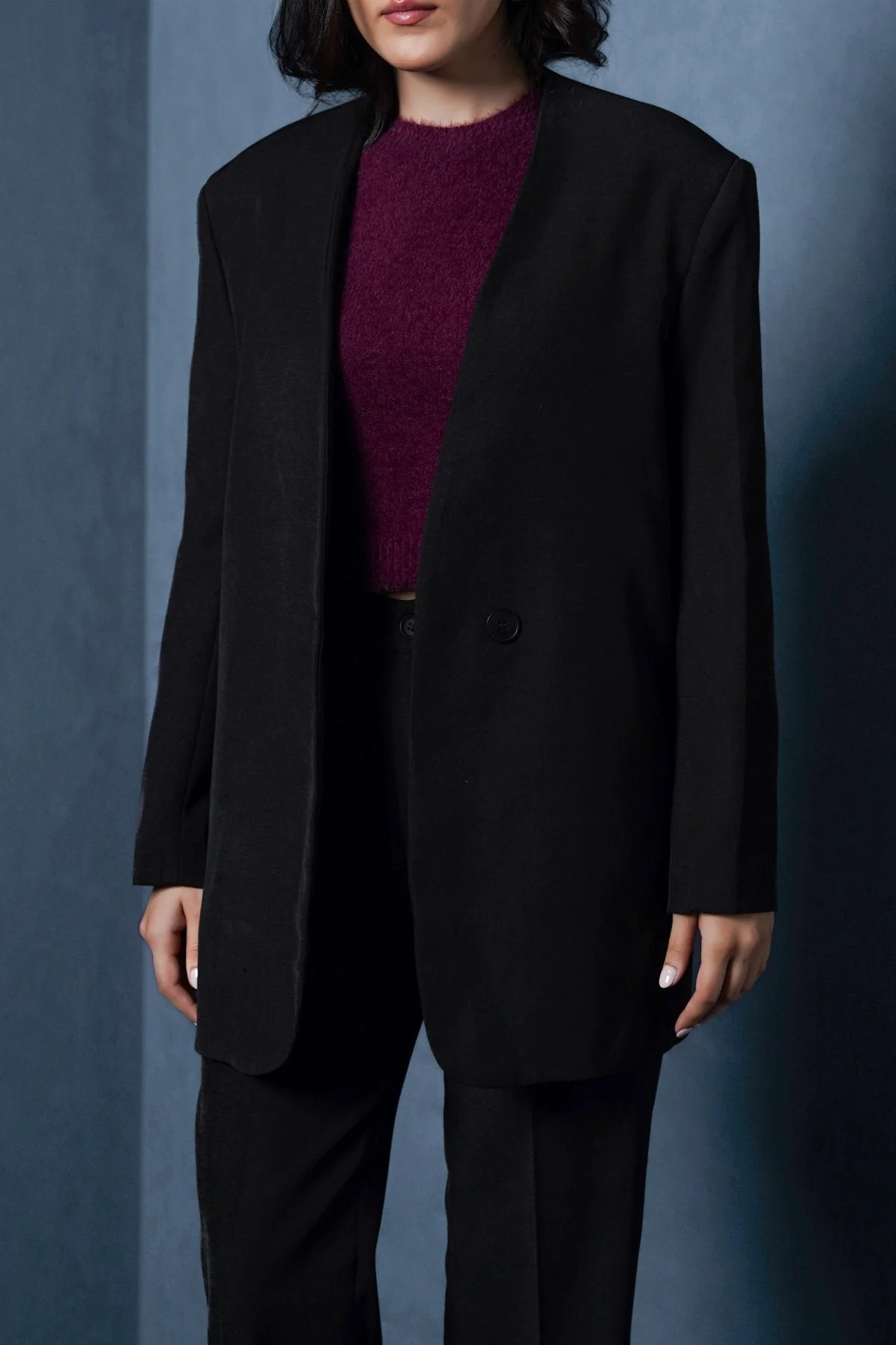 COLLARLESS BLAZER - Image 4