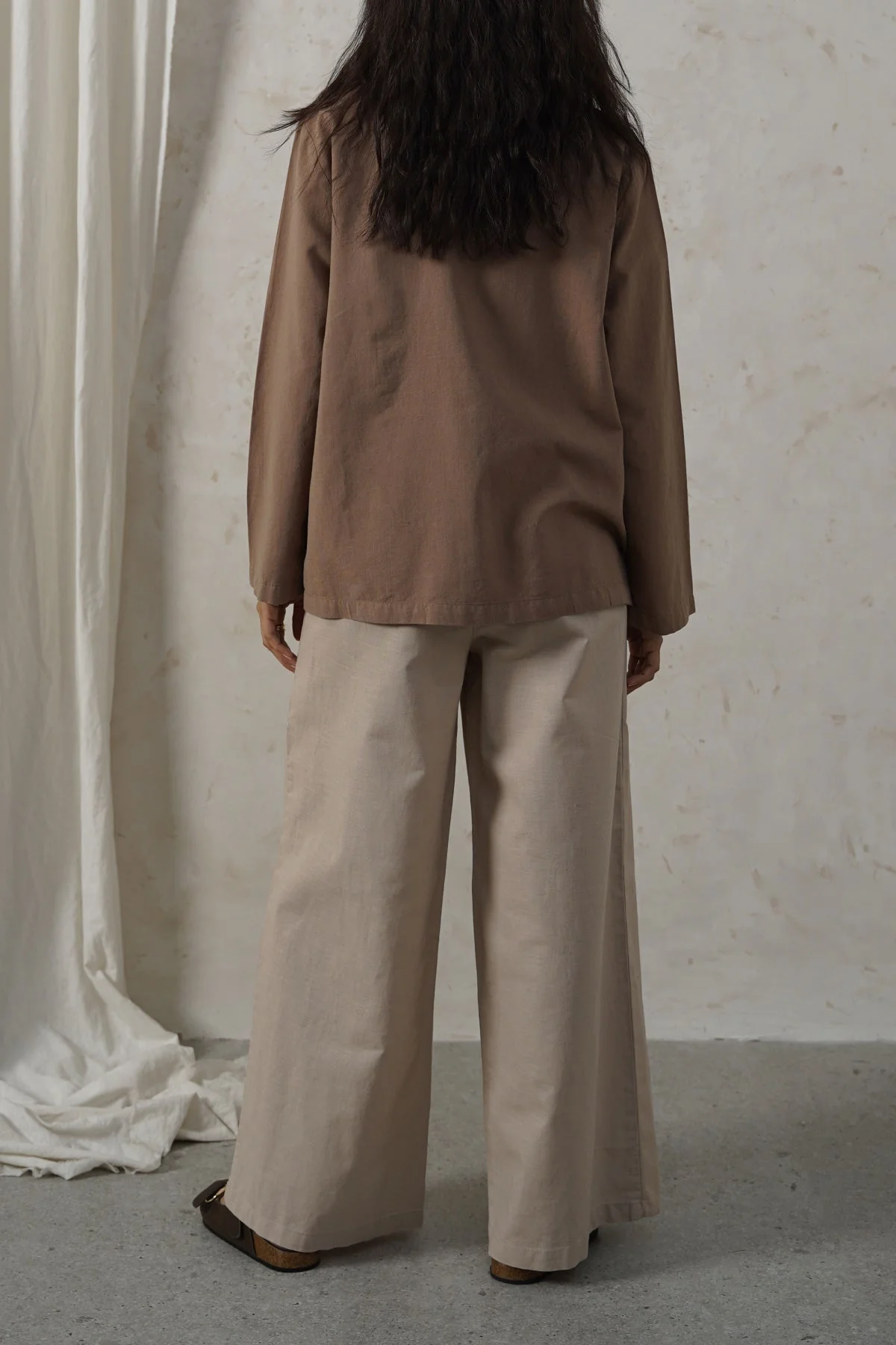 COLLARLESS LINEN BLAZER - Image 5