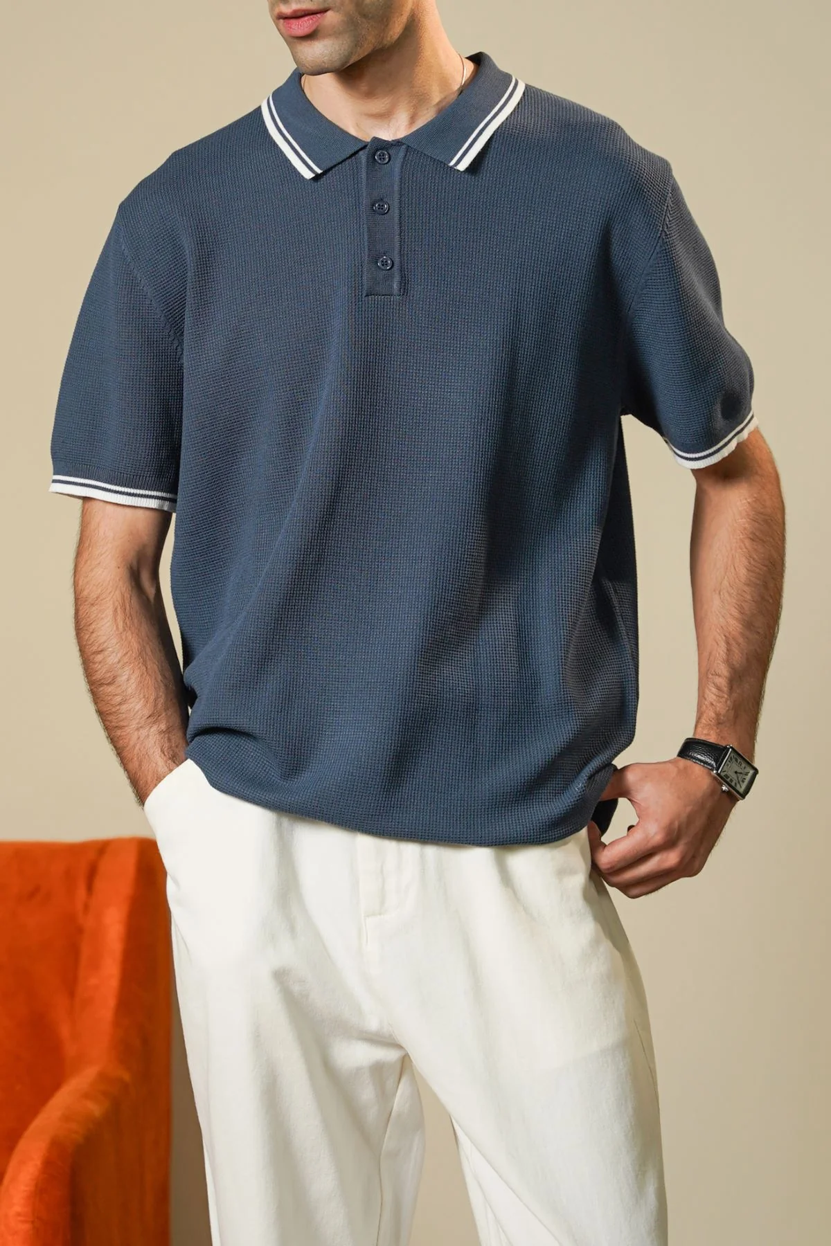 CONTRAST TIPPING POLO - Image 3