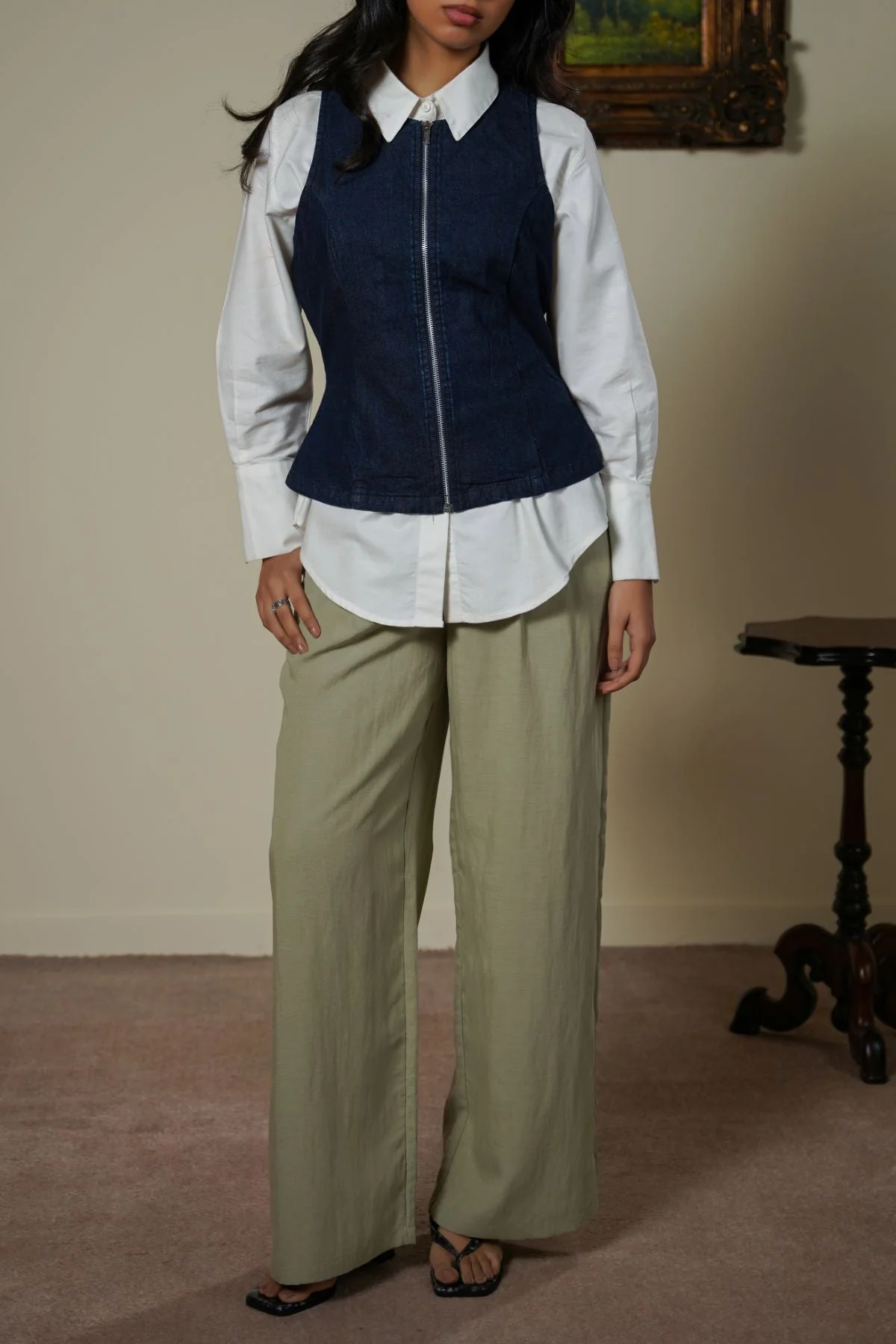 CORSET DENIM TOP