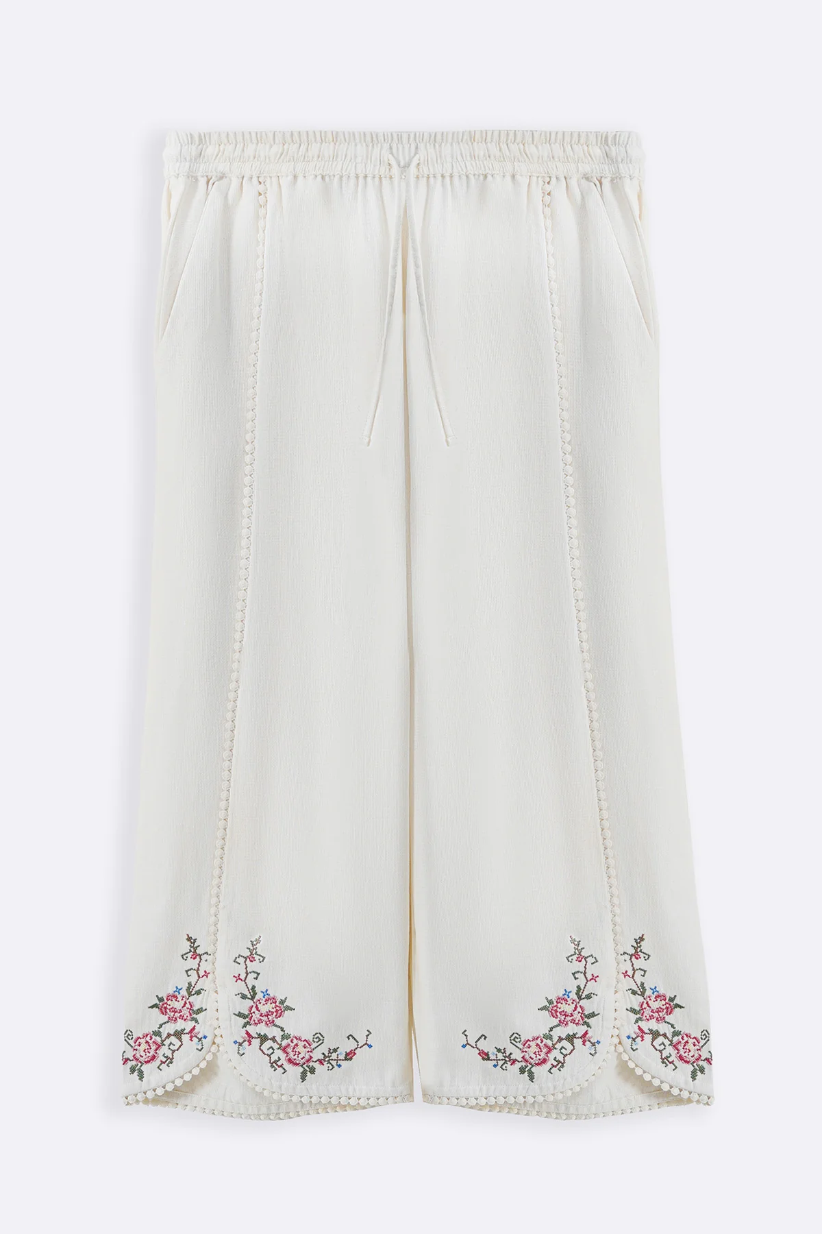 COTTON LACE ROSE PANTS