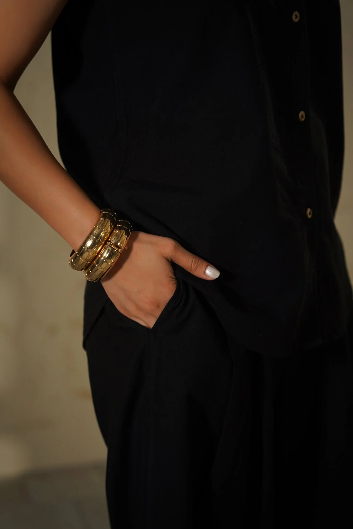COTTON LINEN PLEAT PANTS - Image 3