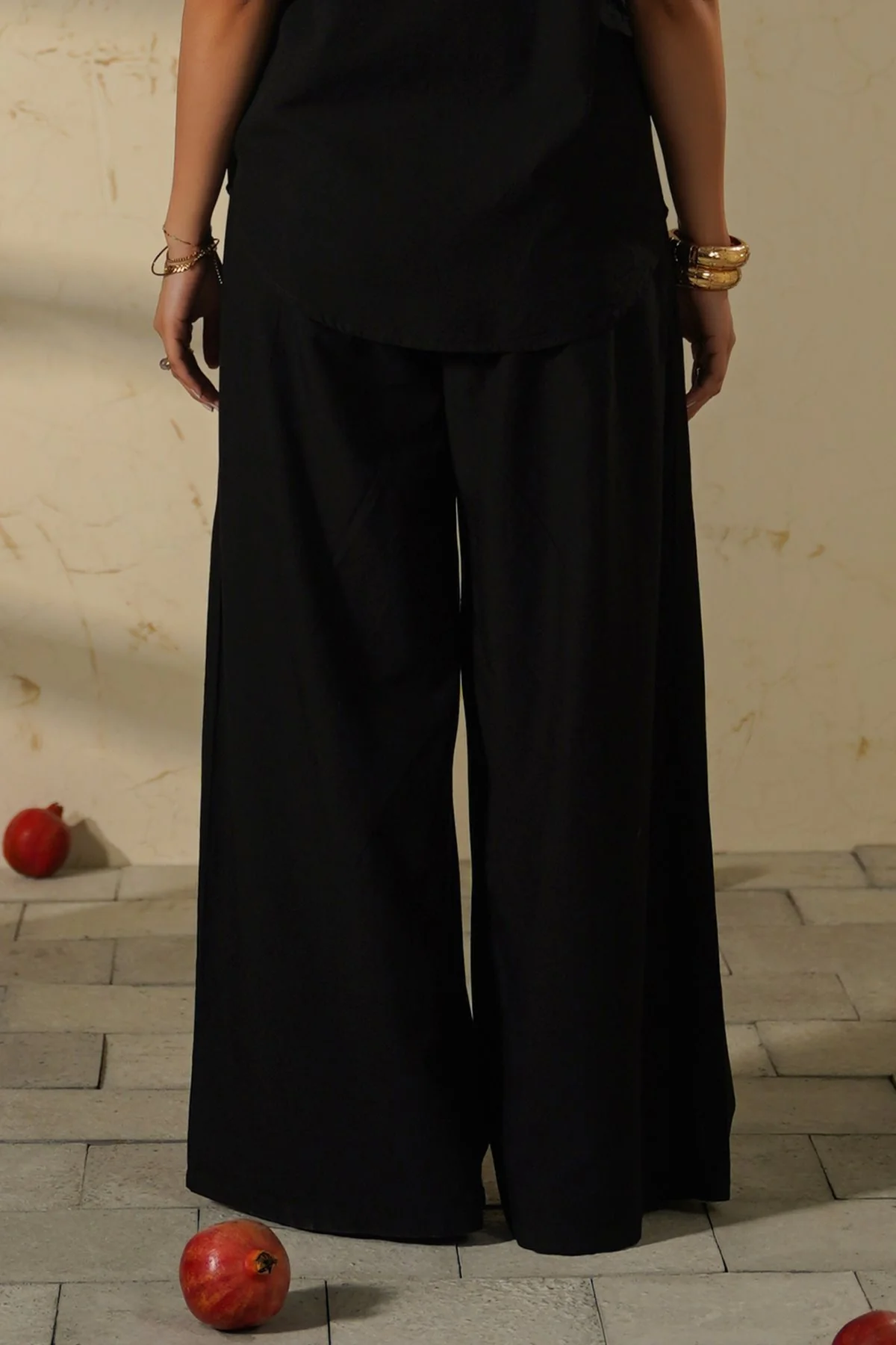COTTON LINEN PLEAT PANTS - Image 5