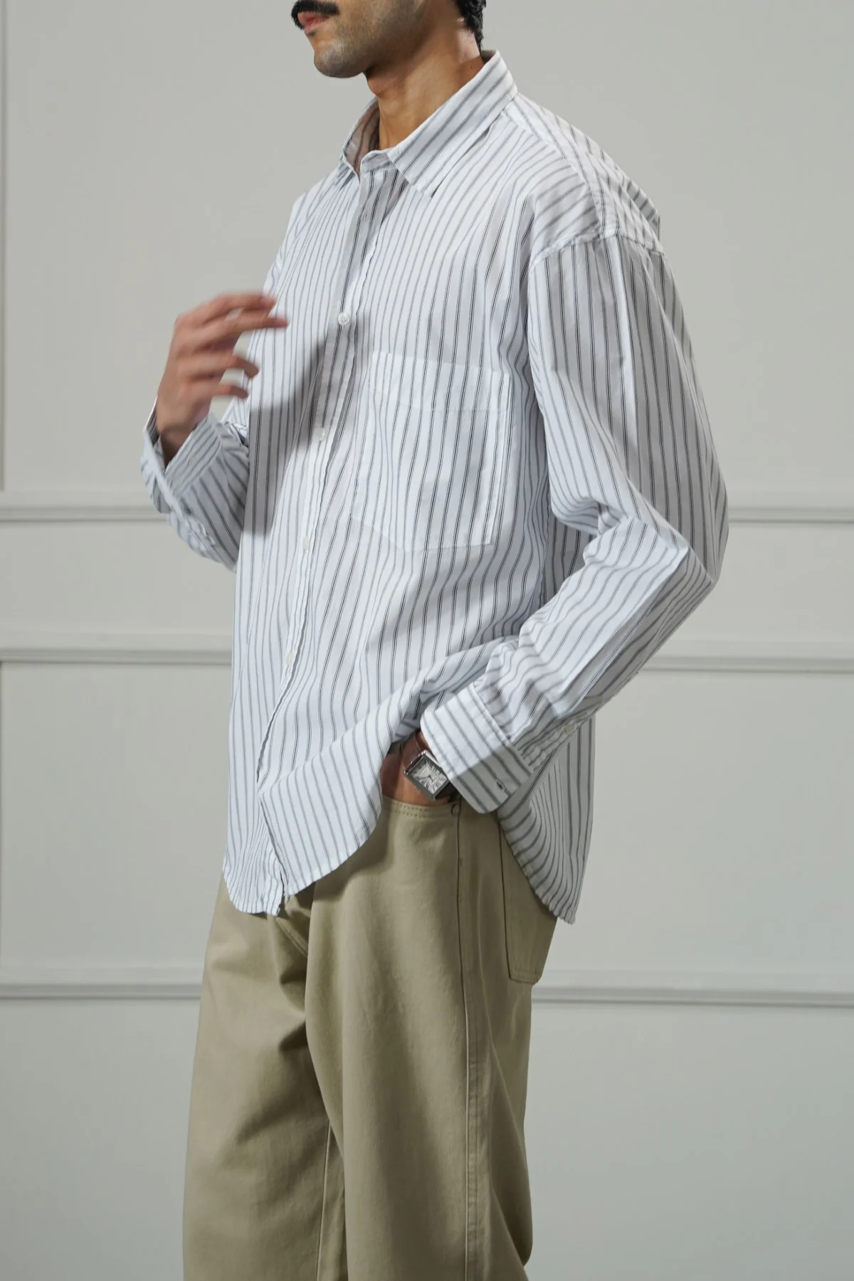 COTTON STRIPED SHIRT - Image 4