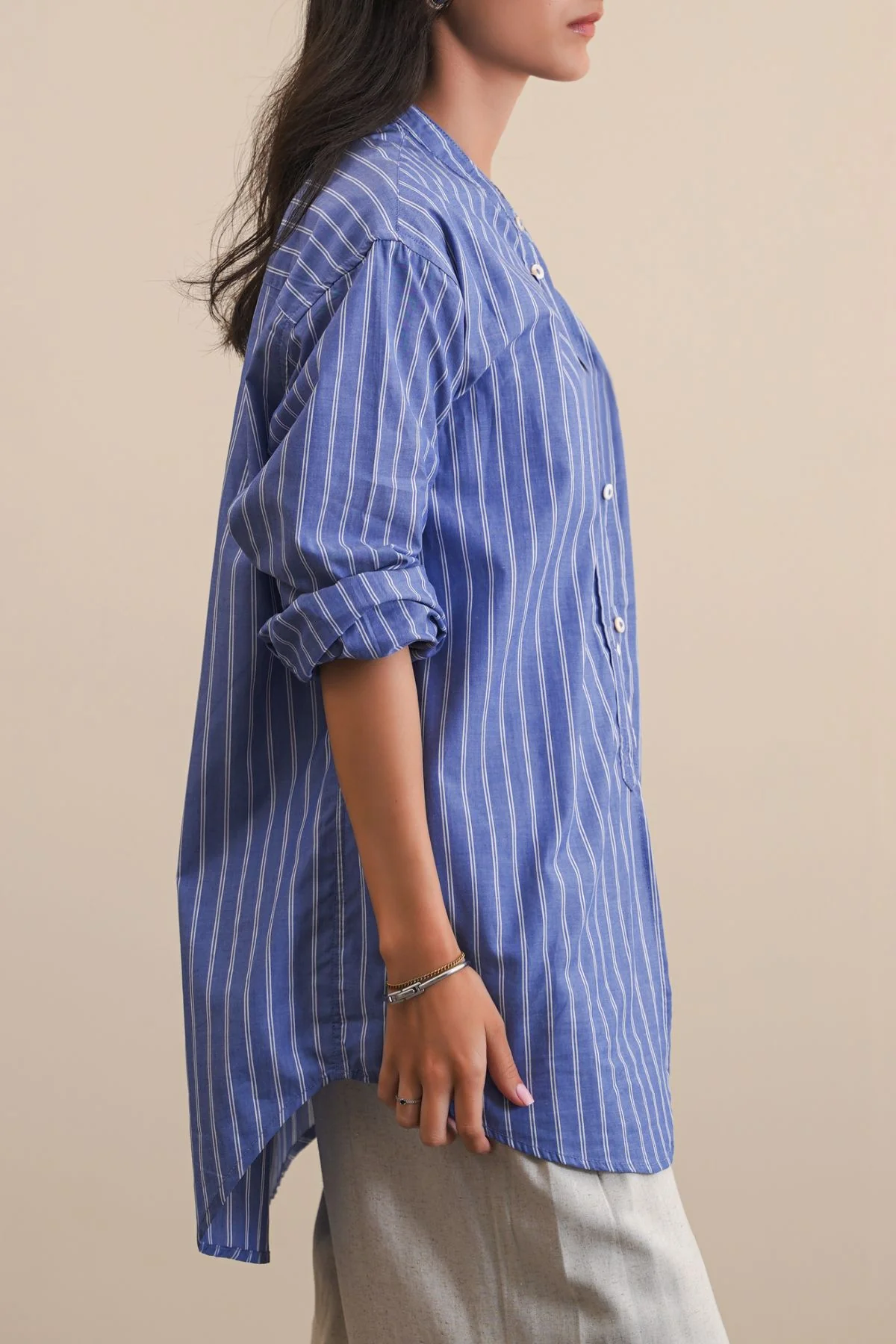 COTTON STRIPED SHIRT - Image 3