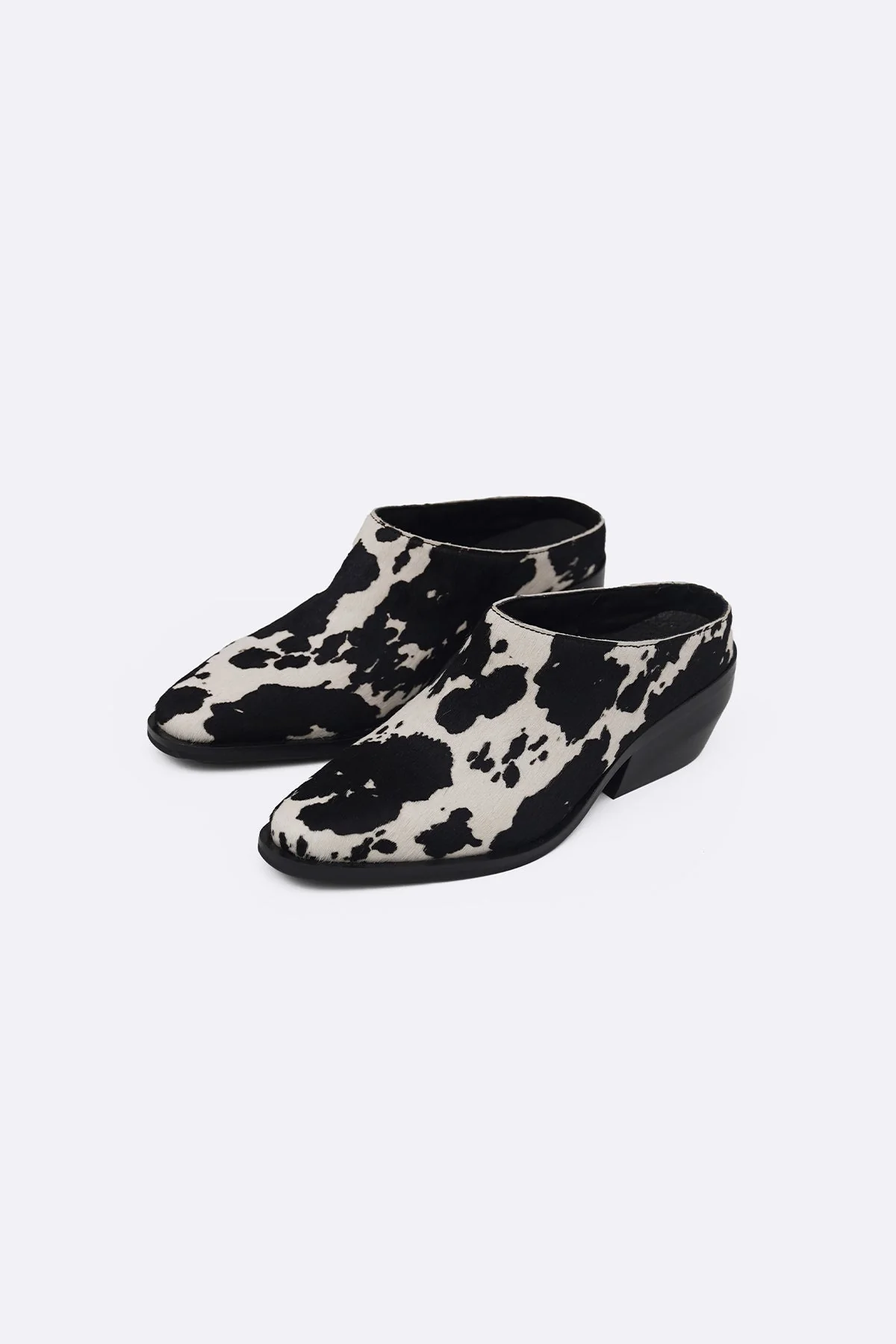 COW LEATHER BOOT MULES