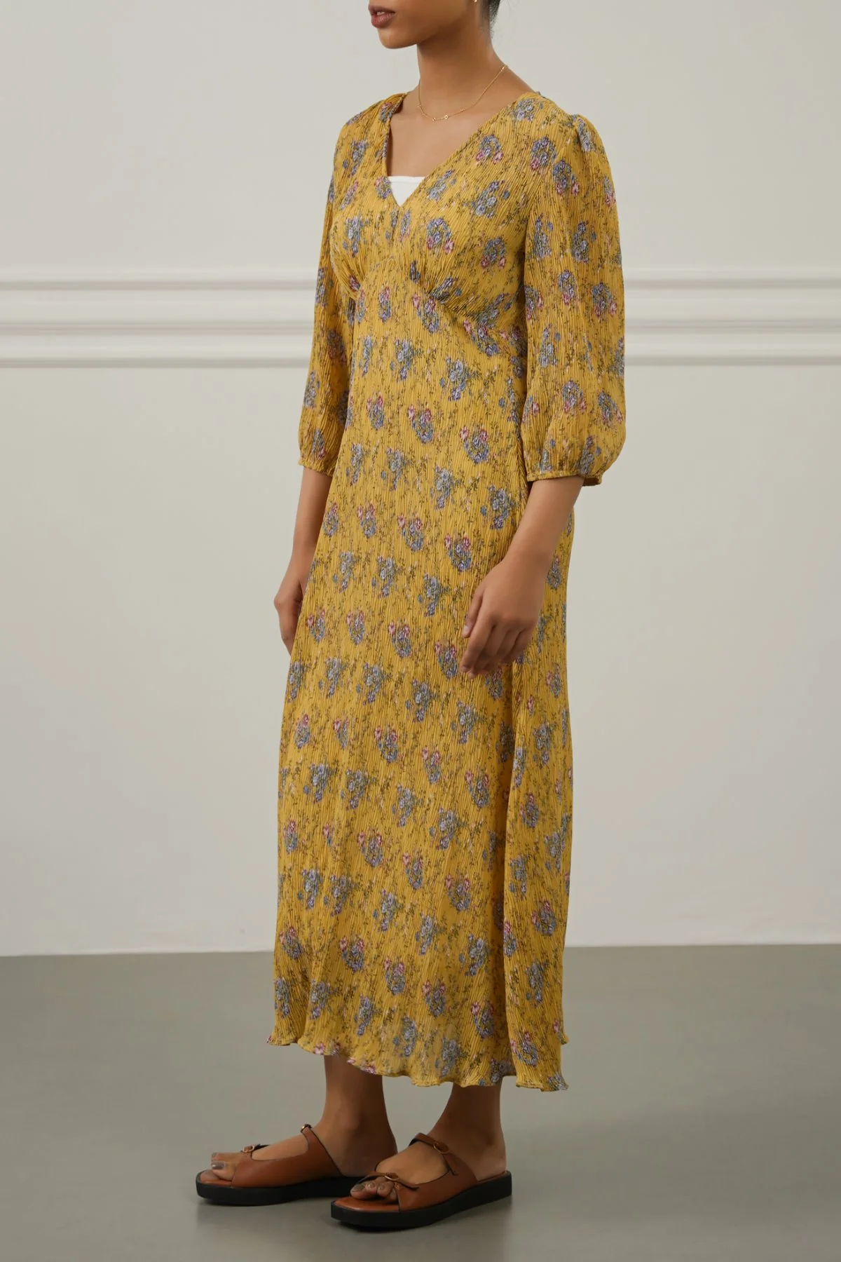 CRINKLE GOLDEN HOUR DRESS - Image 5