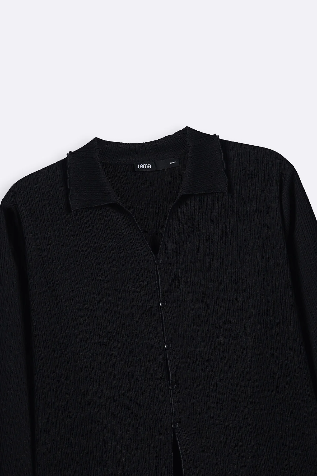 CRINKLE KNIT BUTTON-DOWN - Image 8