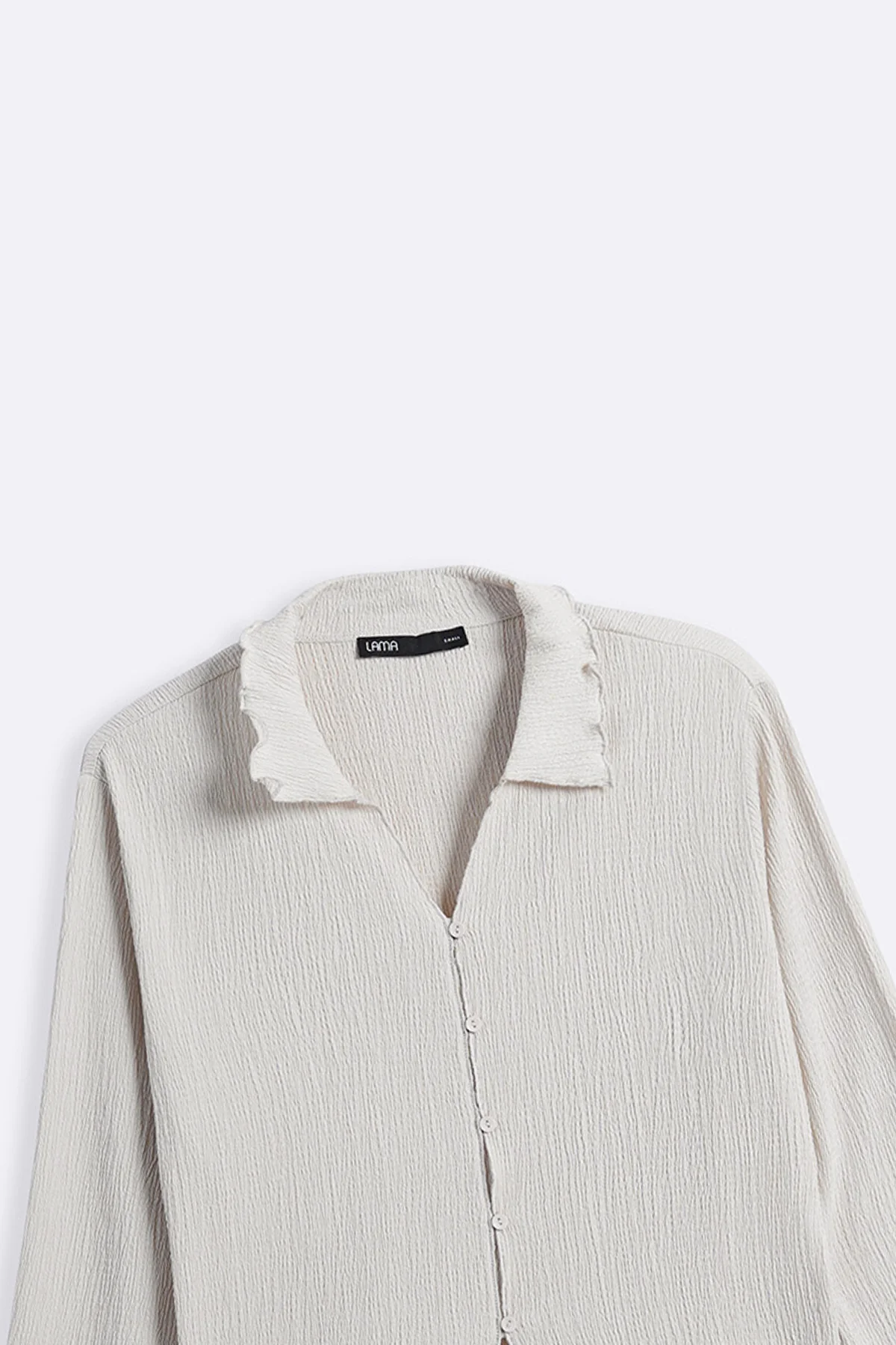 CRINKLE KNIT BUTTON-DOWN - Image 8