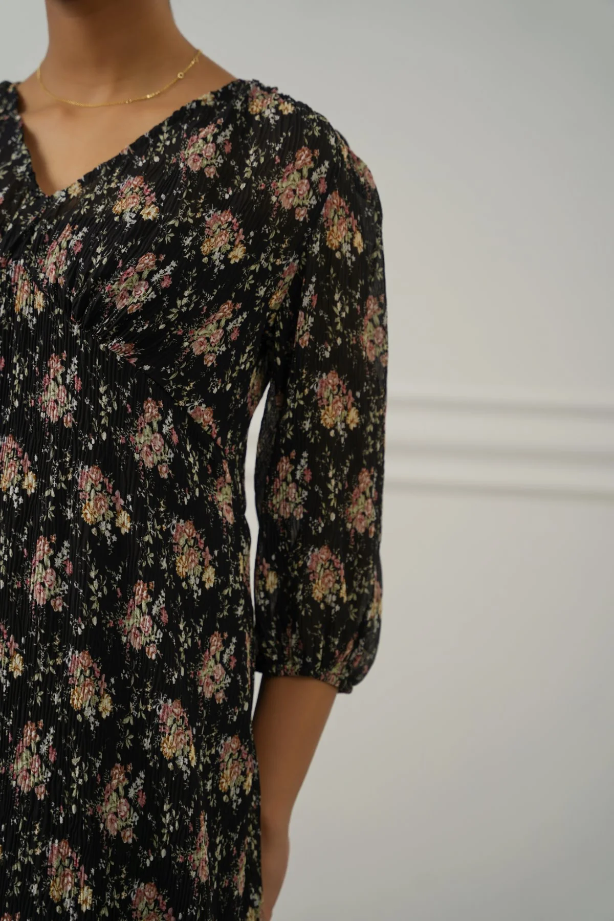CRINKLE NIGHT BLOOM DRESS - Image 3