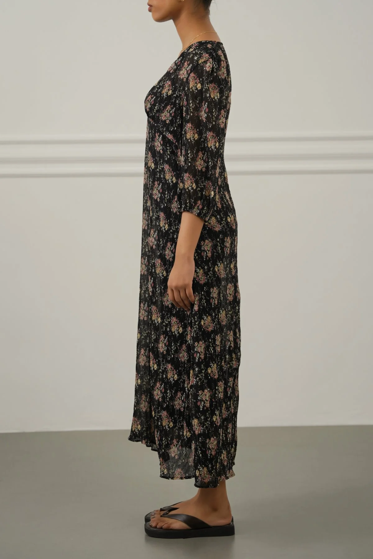CRINKLE NIGHT BLOOM DRESS - Image 4