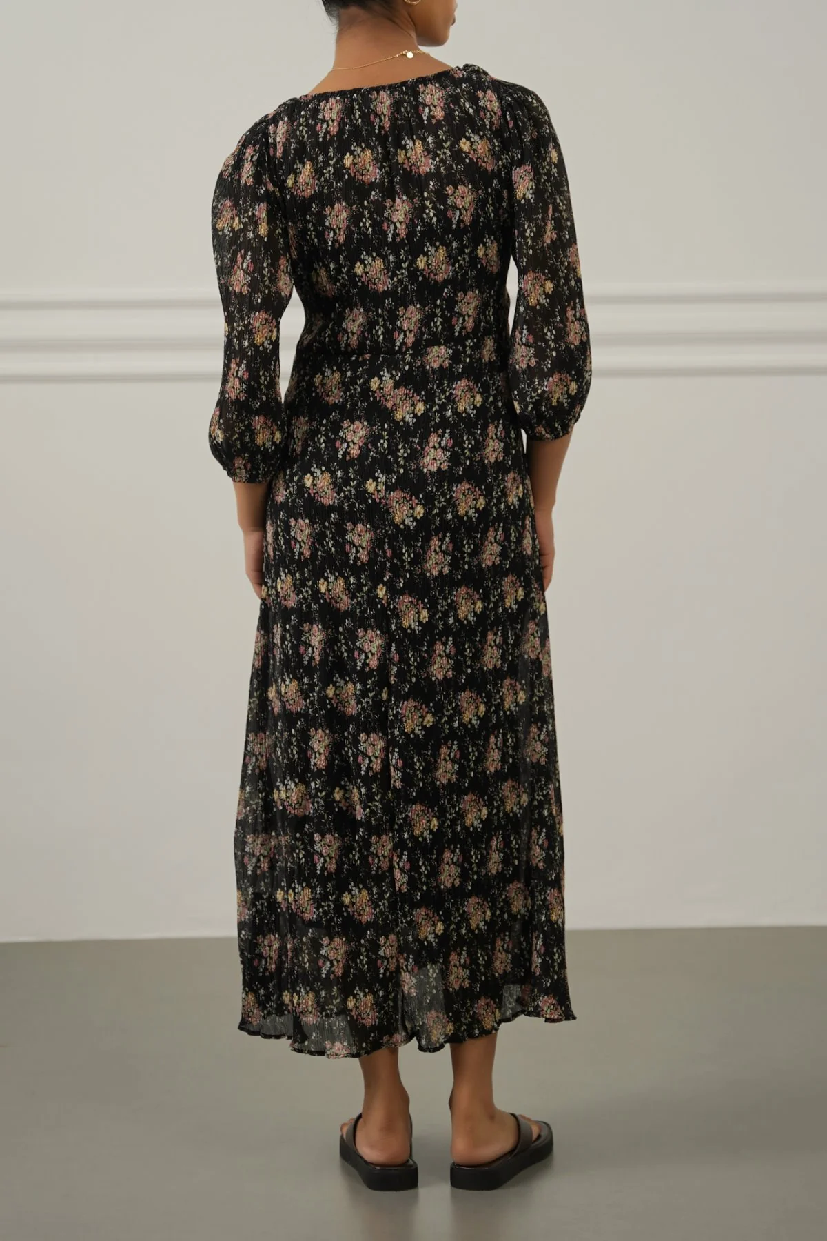 CRINKLE NIGHT BLOOM DRESS - Image 5