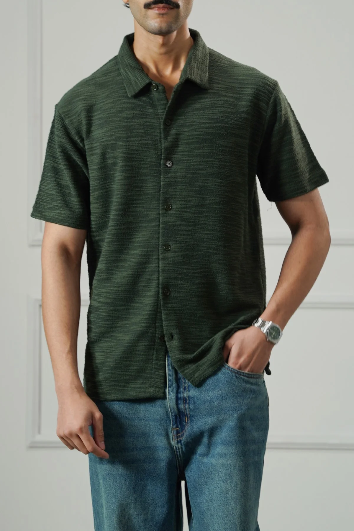 CRINKLE TEXTURED SHIRT