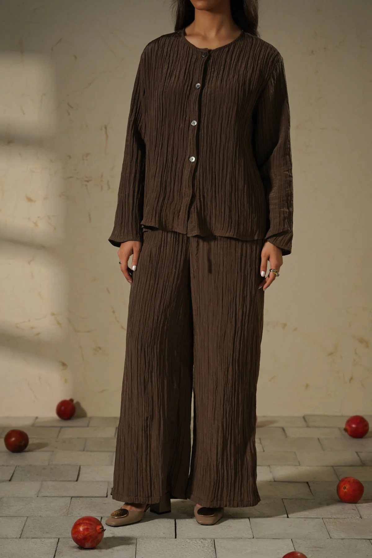 CRINKLE WIDE PANTS - Image 3
