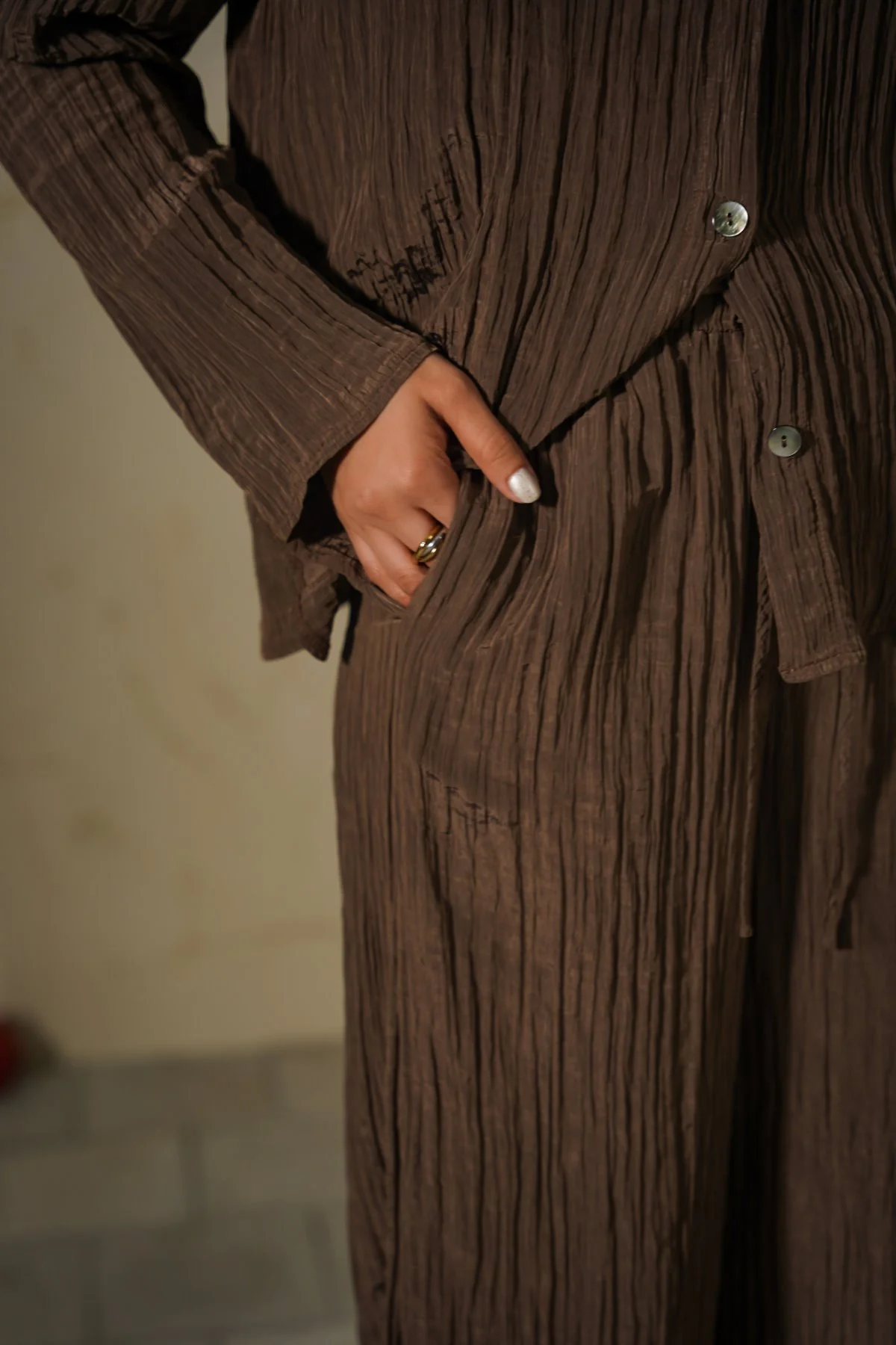 CRINKLE WIDE PANTS - Image 5