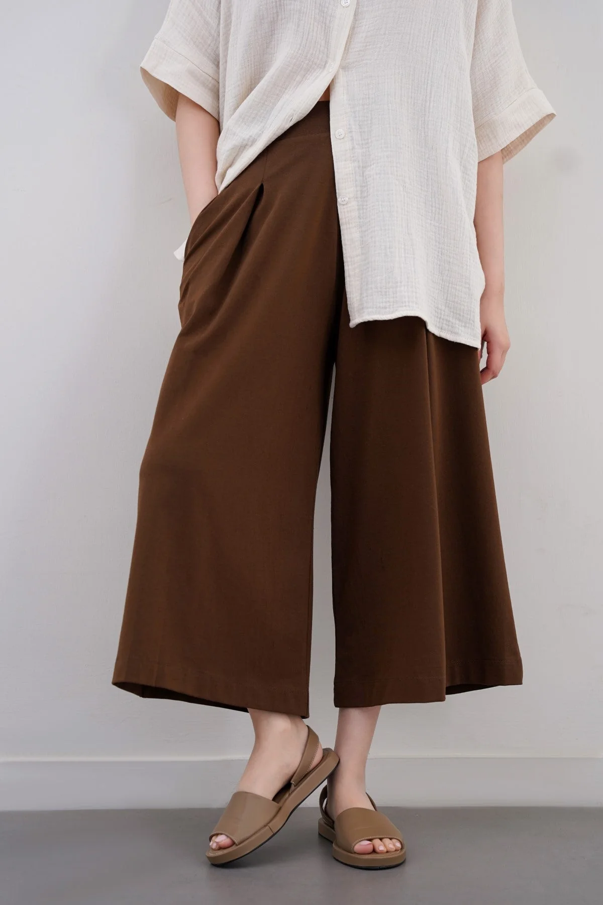 CROPPED WIDE LEG PANTS - Image 2