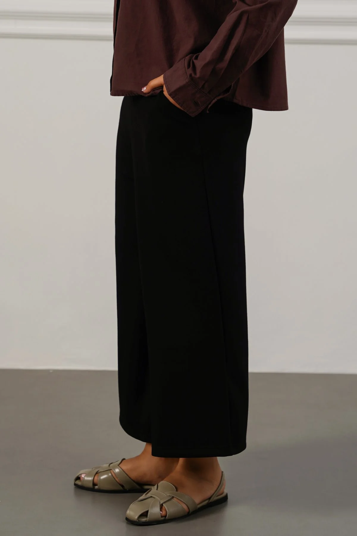 CROPPED WIDE-LEG PANTS - Image 3