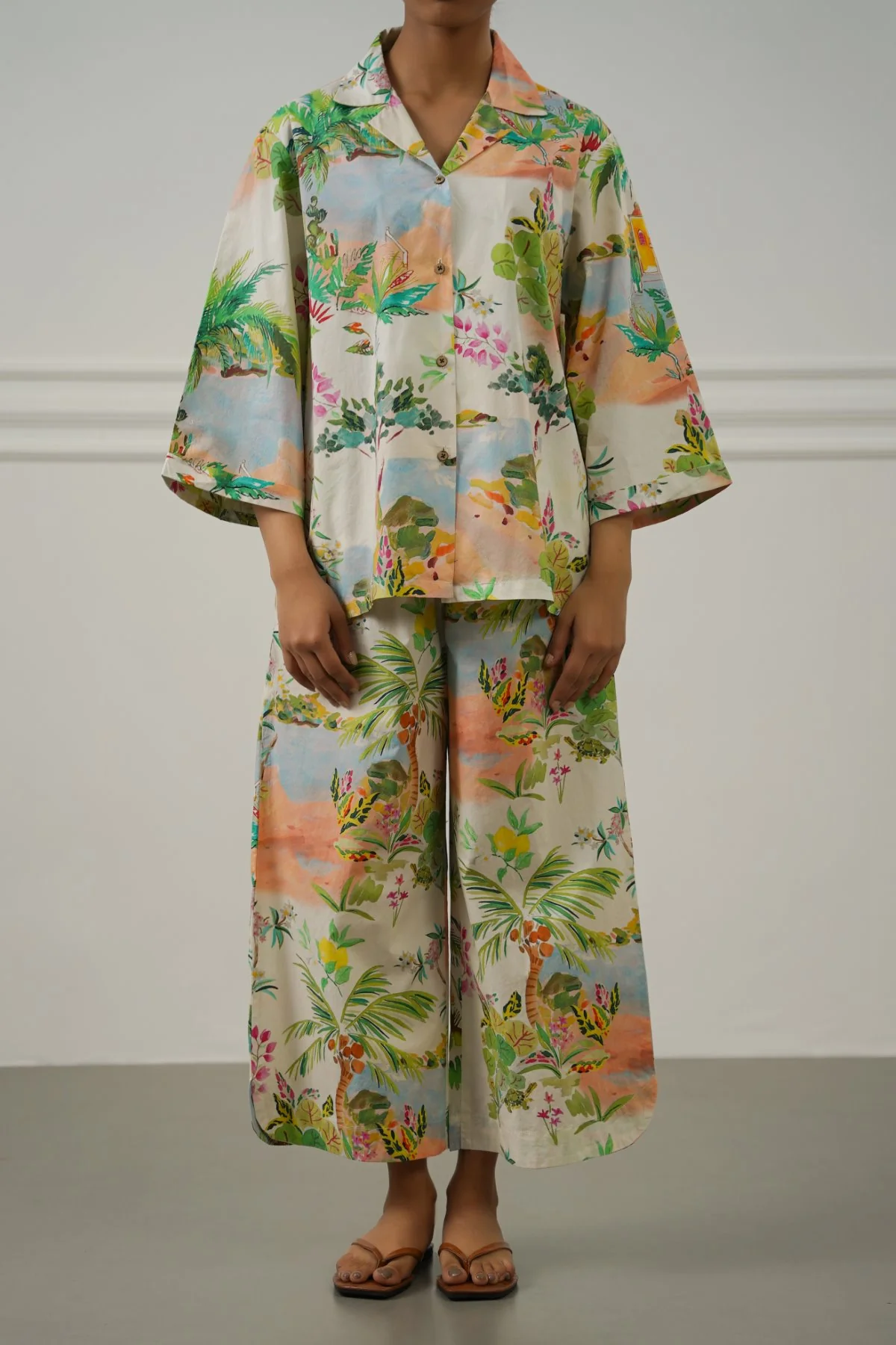 CURVED HEM ALOHA CULOTTES