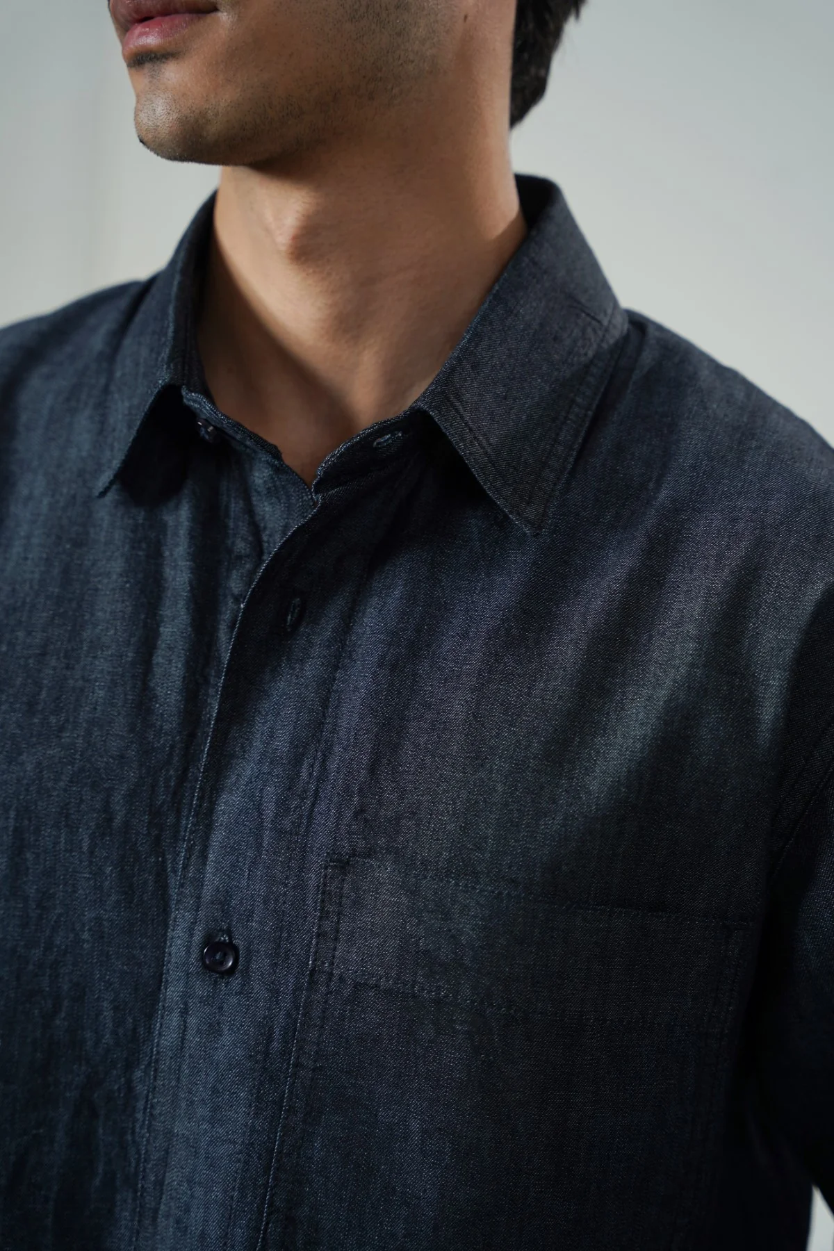 DARK DENIM SHIRT - Image 3
