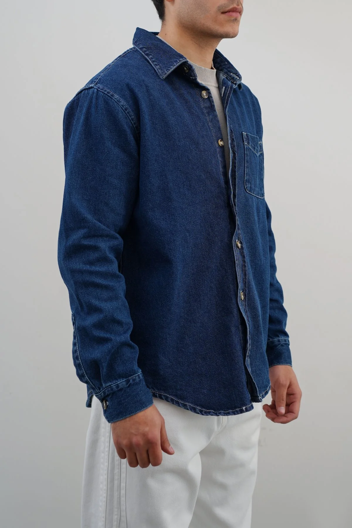 DARK WASH DENIM SHIRT - Image 5